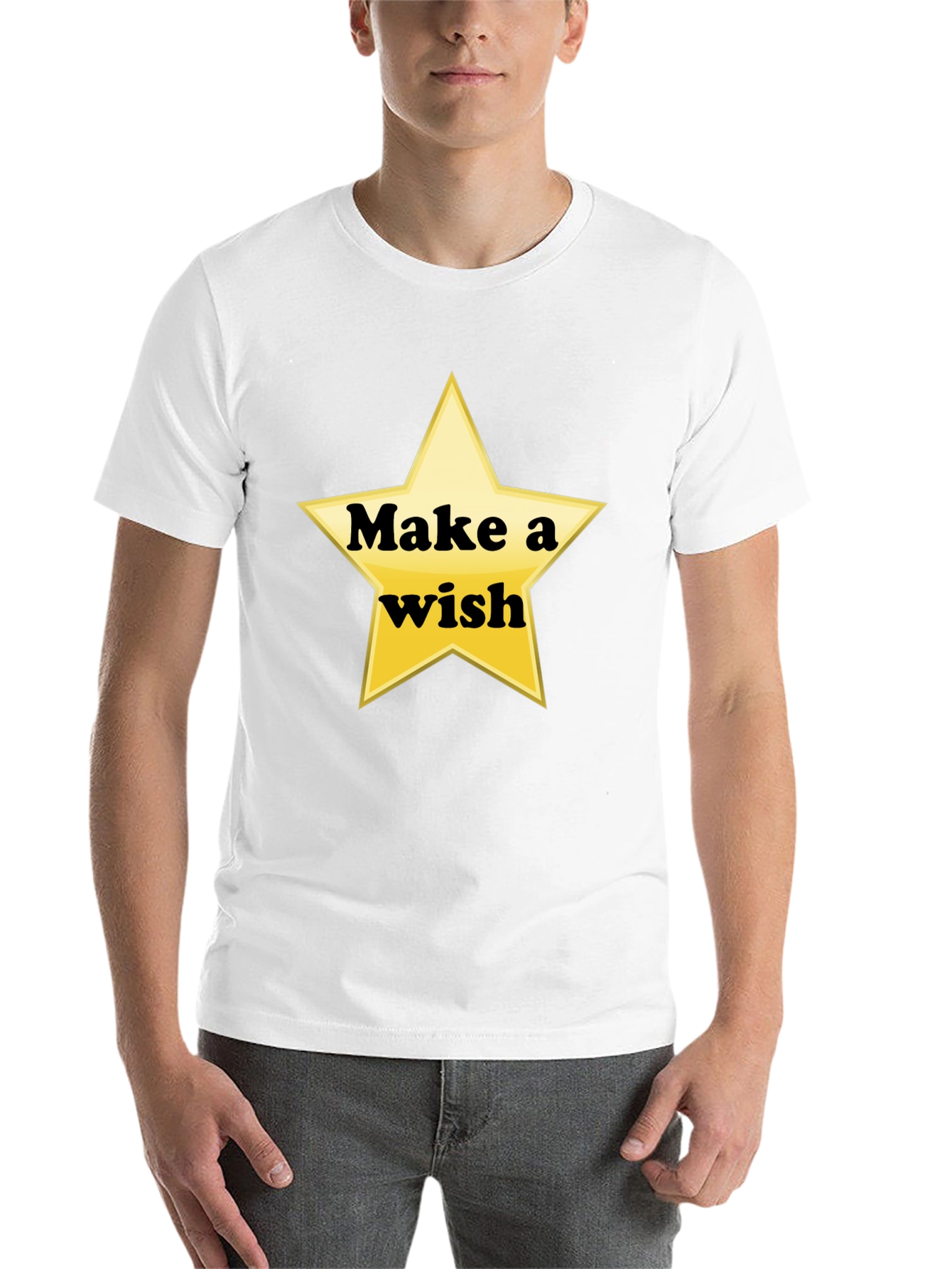 Black Make a Wish Star Graphic Tee - Soft Cotton Shirt view 14