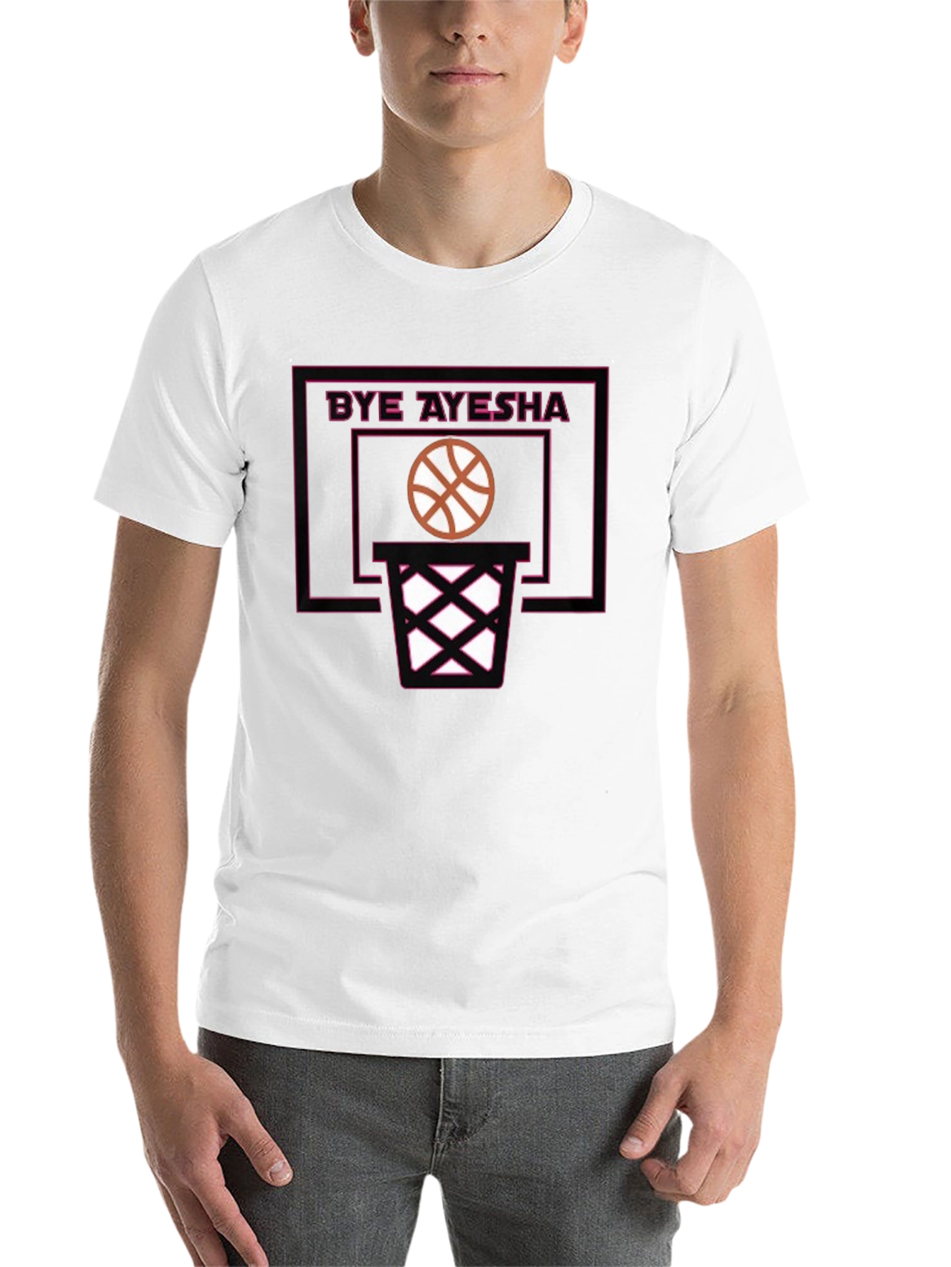 Black Bye Ayesha Basketball T-Shirt - Black view 14
