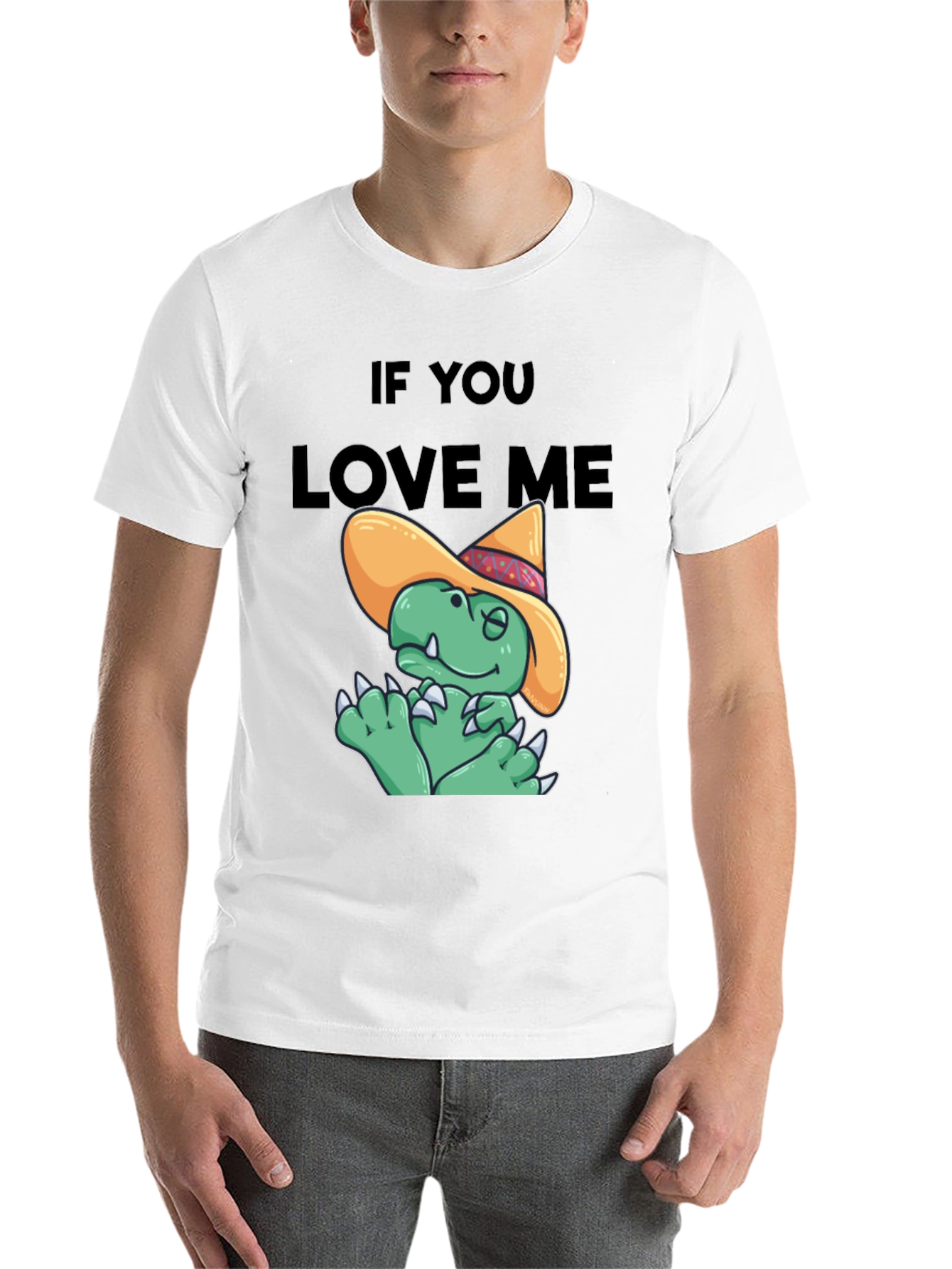 Black If You Love Me Funny Dinosaur T-Shirt view 14