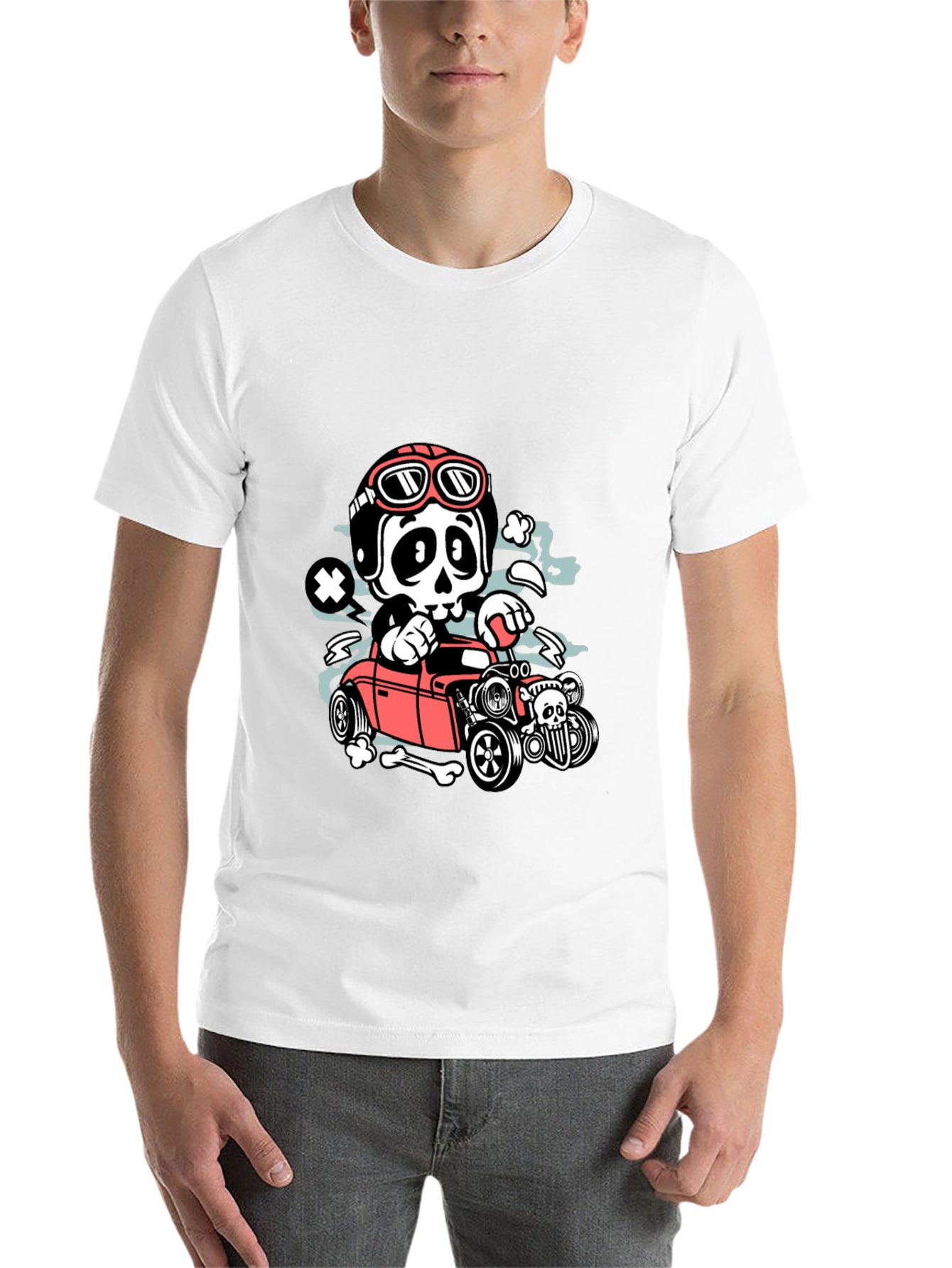 Skull Hot Rod T-Shirt - Rocker Style - 14