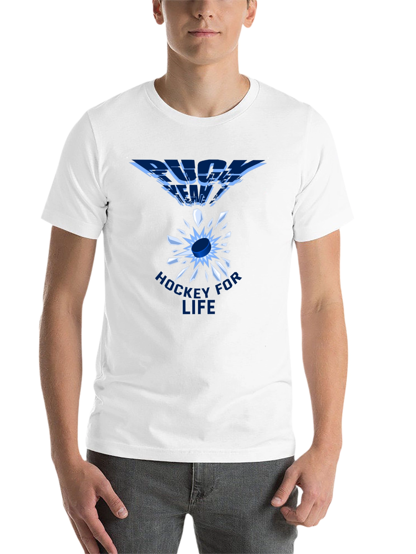 Black Hockey For Life Black T-Shirt view 14