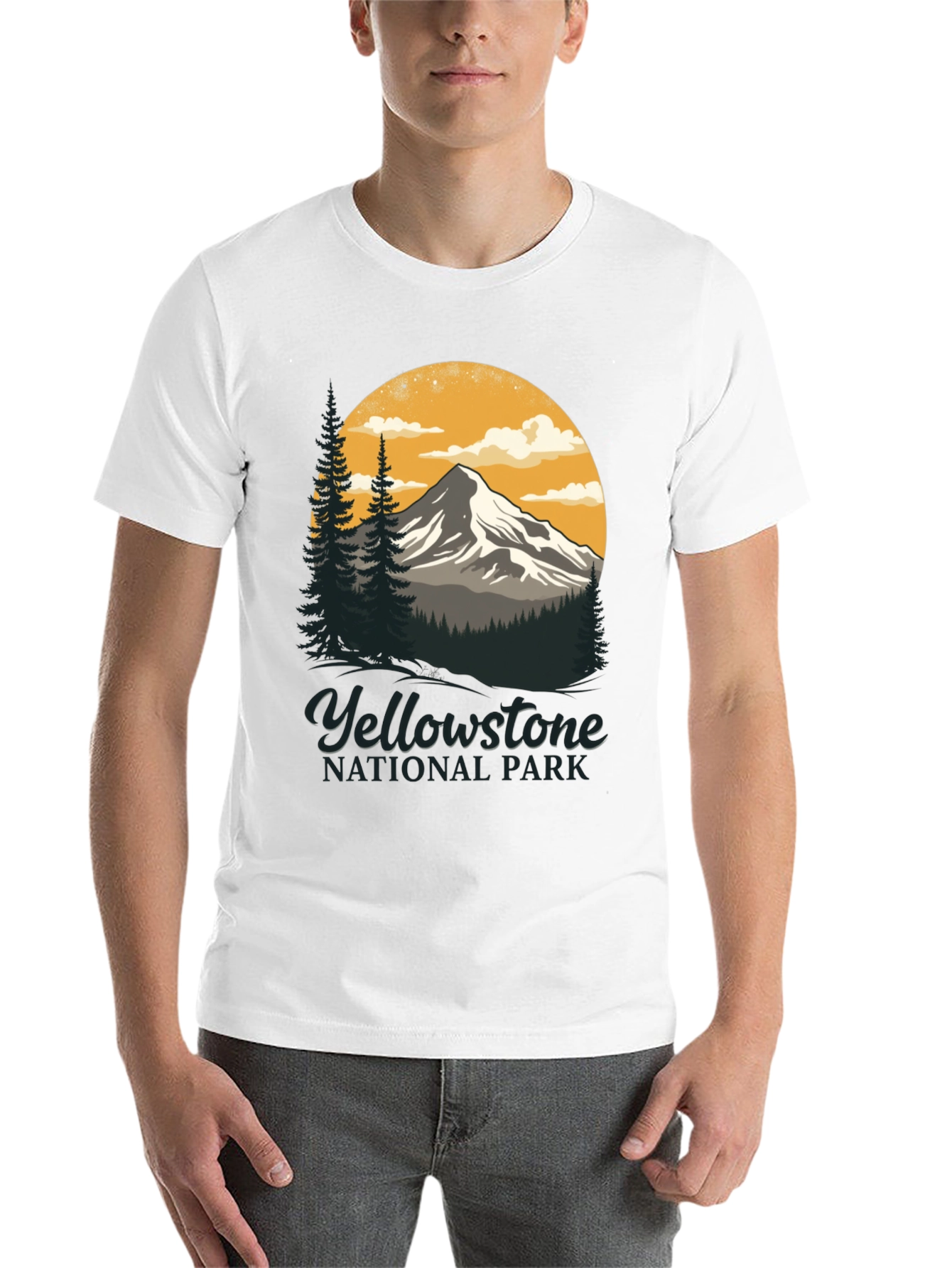 Black Yellowstone National Park Graphic T-Shirt view 14