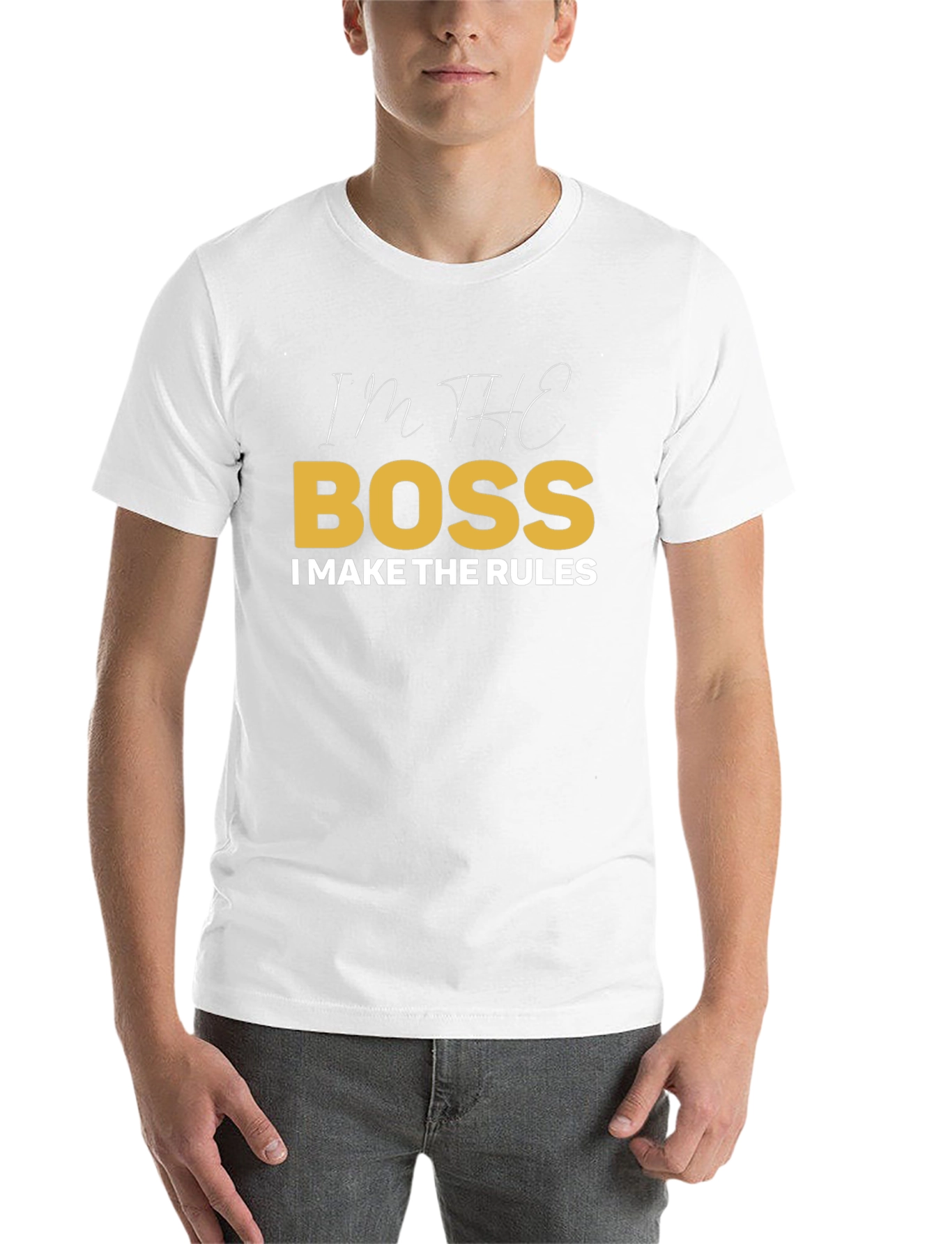 Black I'm The Boss T-Shirt view 14