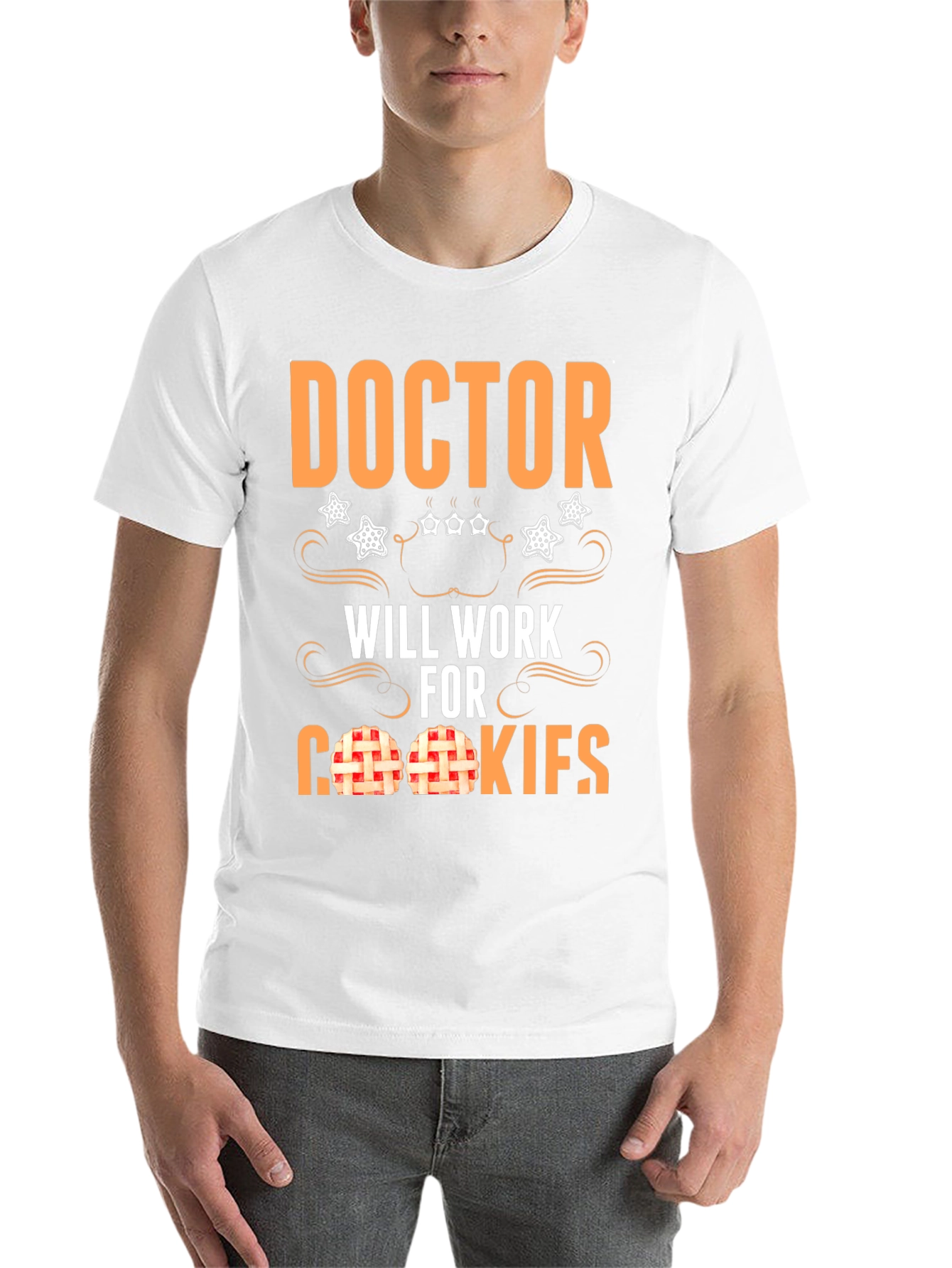 Black Doctor Will Work For Cookies T-Shirt view 14