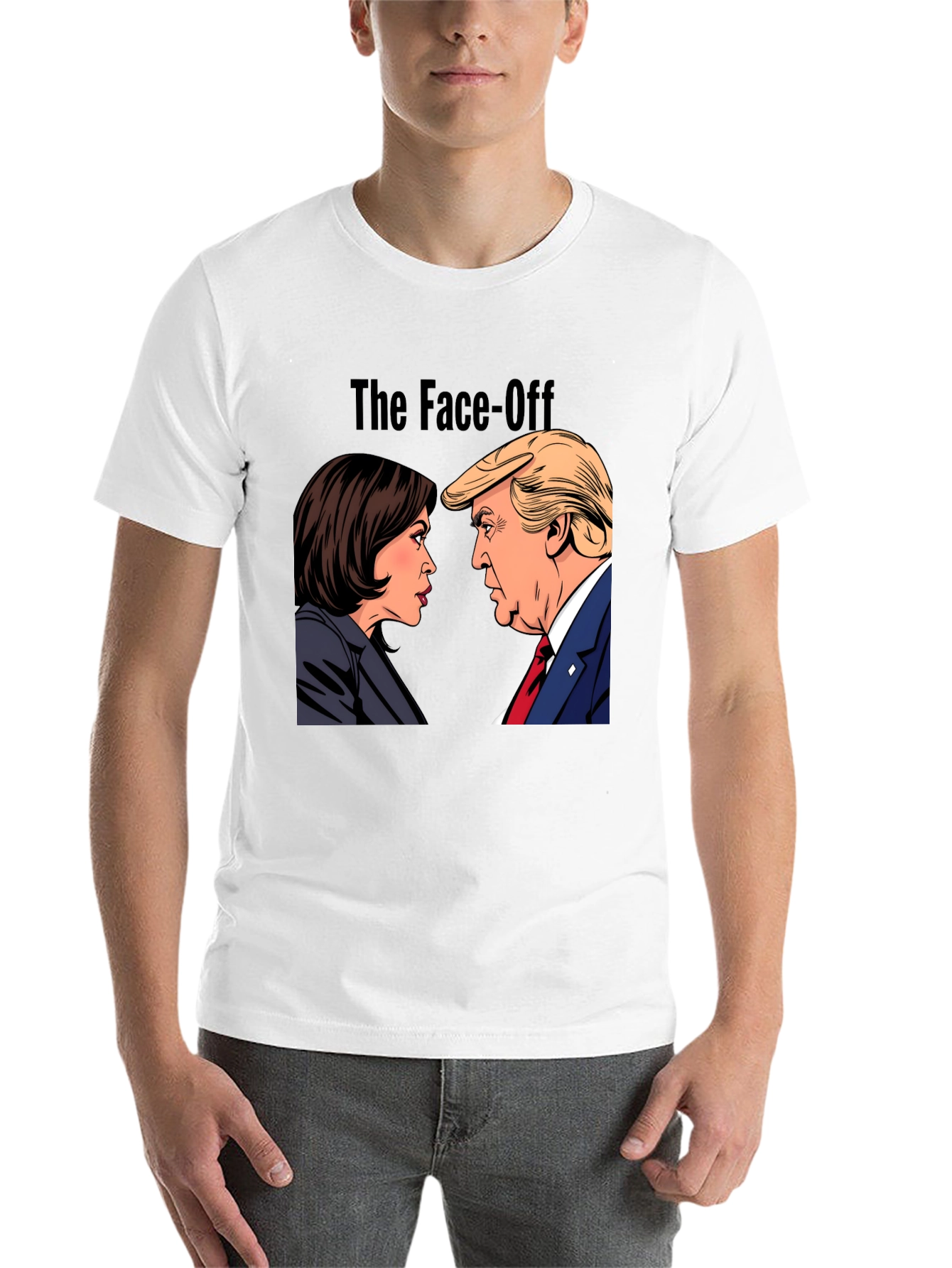 Black The Face-Off T-Shirt - Political Humor Tee view 14