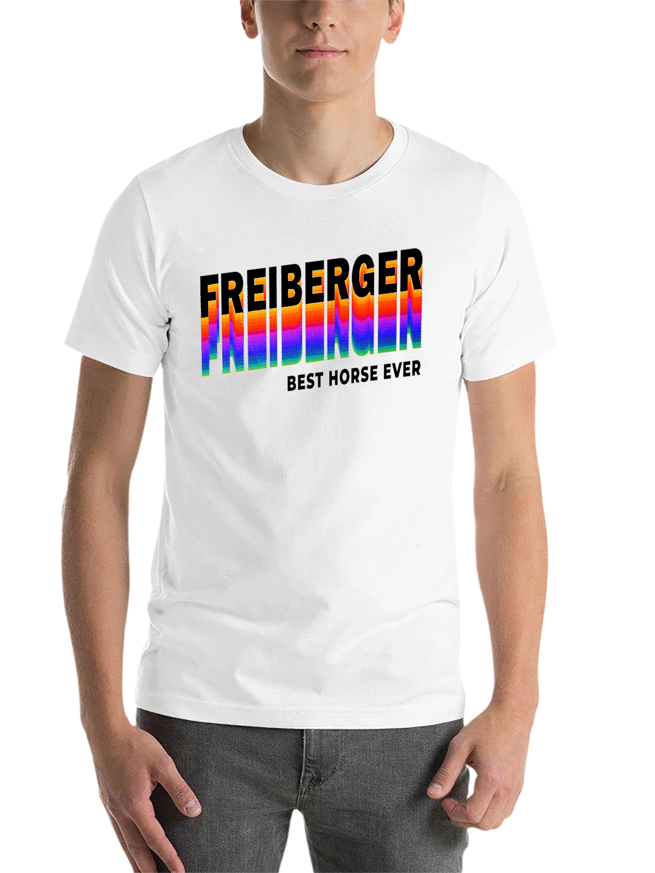 Black Freiberger Best Horse Ever Graphic T-Shirt view 14