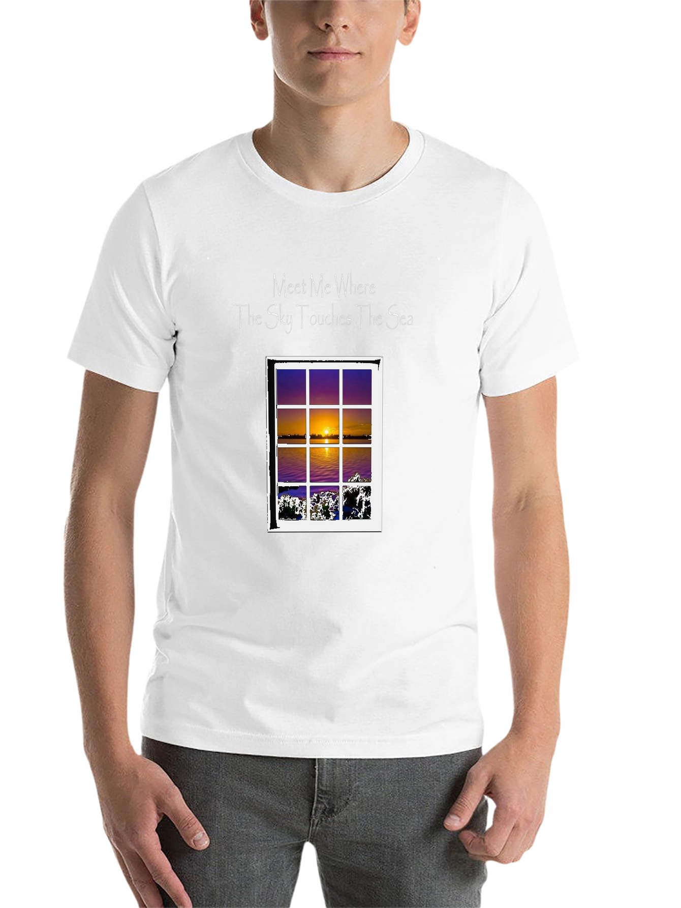 Black Meet Me Where Sky Touches Sea T-Shirt view 14