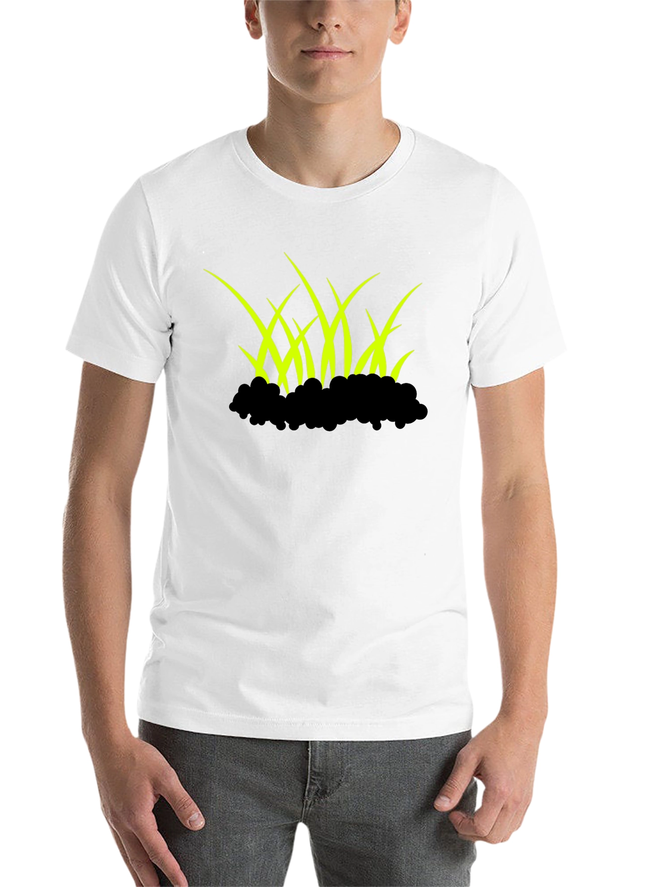 Black Grass Graphic Black T-Shirt view 14