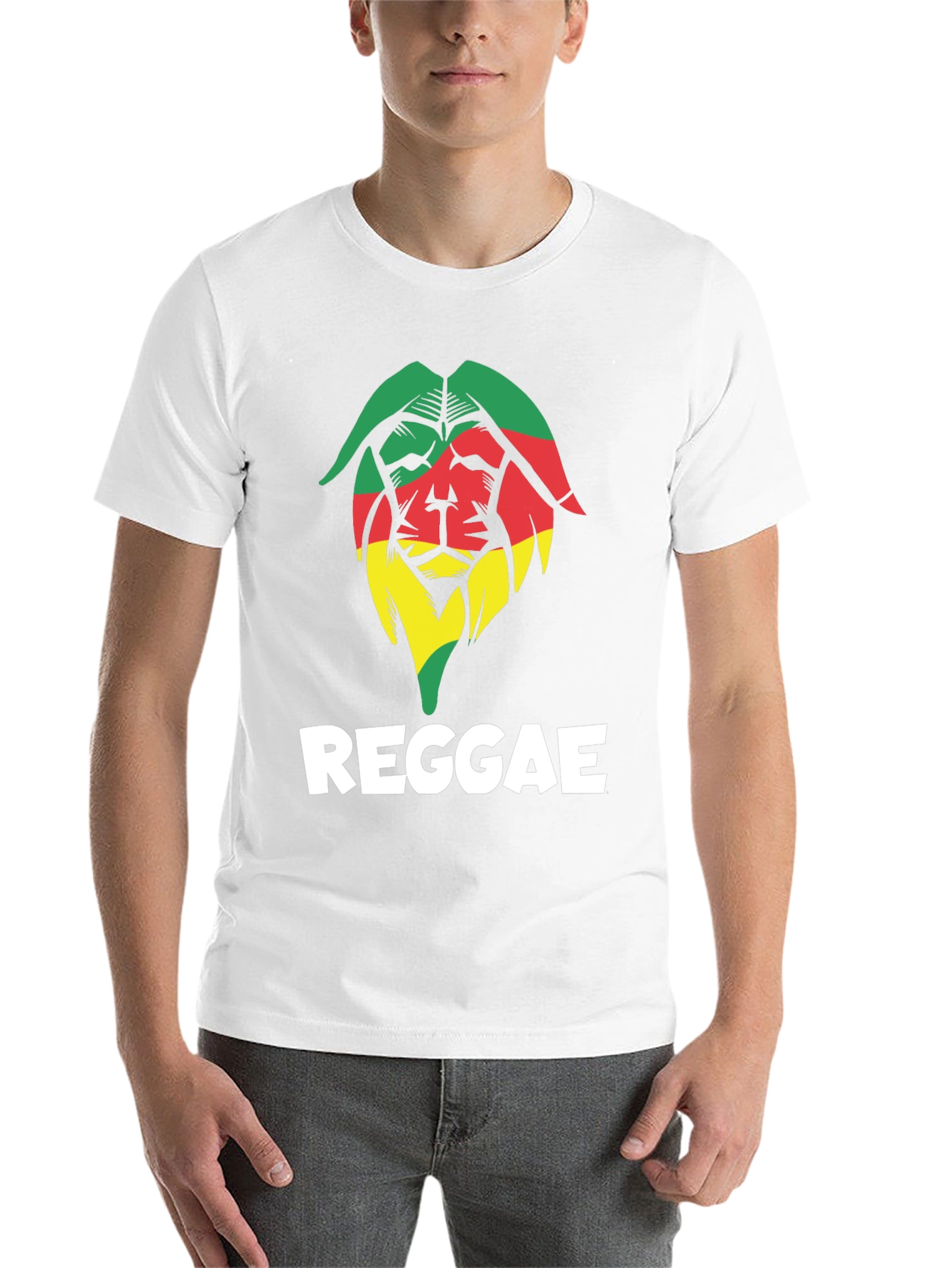Black Reggae Lion Graphic Tee - Black Cotton T-Shirt view 14