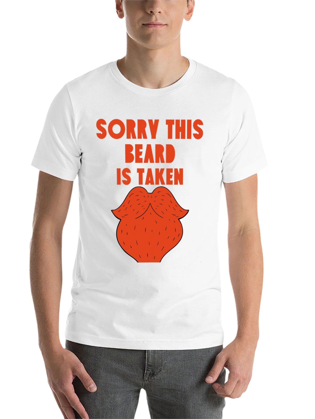 Black Sorry This Beard Is Taken Funny Graphic Tee view 14