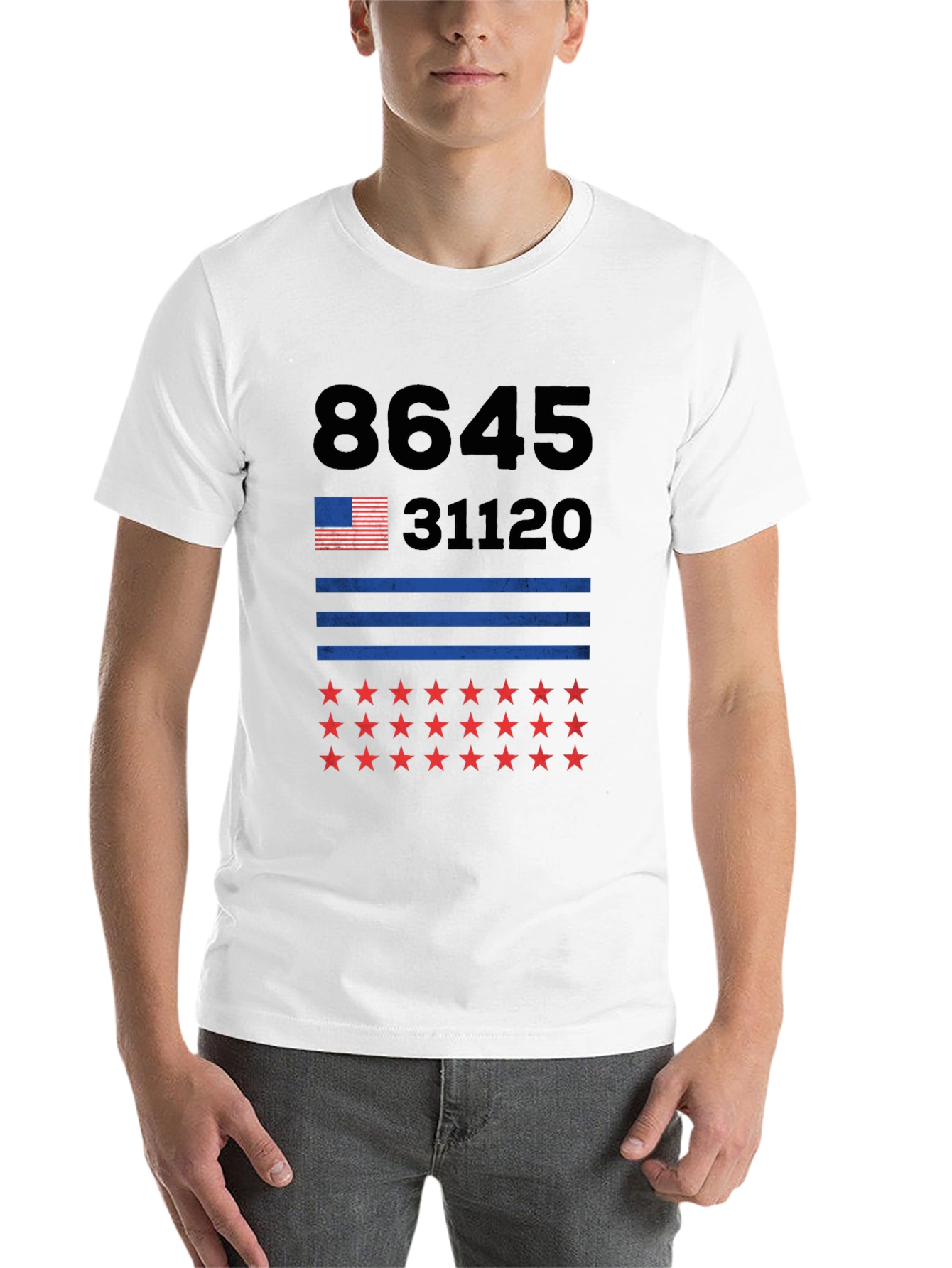 Black 8645 31120 Stars & Stripes Graphic Tee view 14