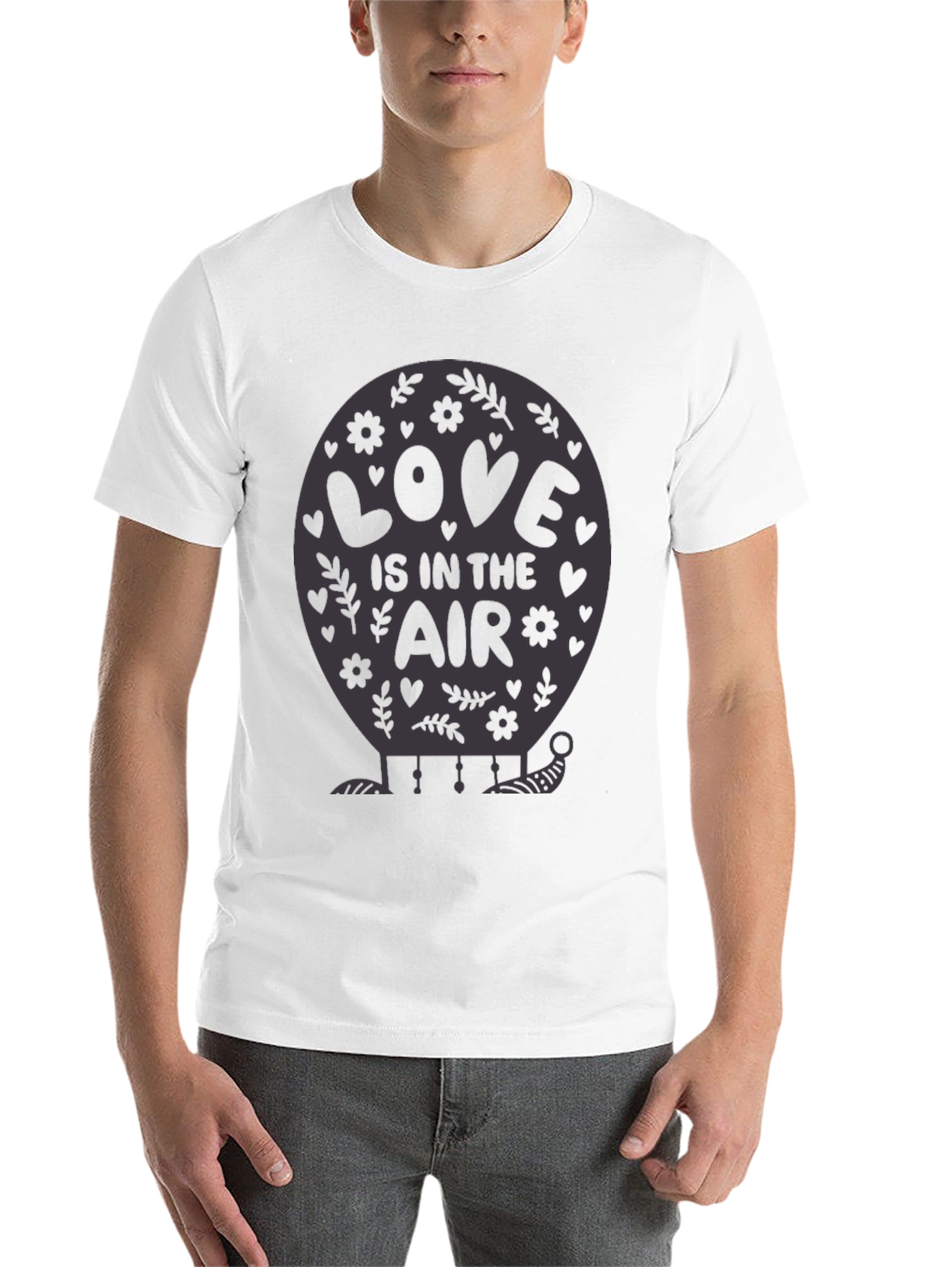 Black Love is in the Air Balloon Graphic Tee view 14
