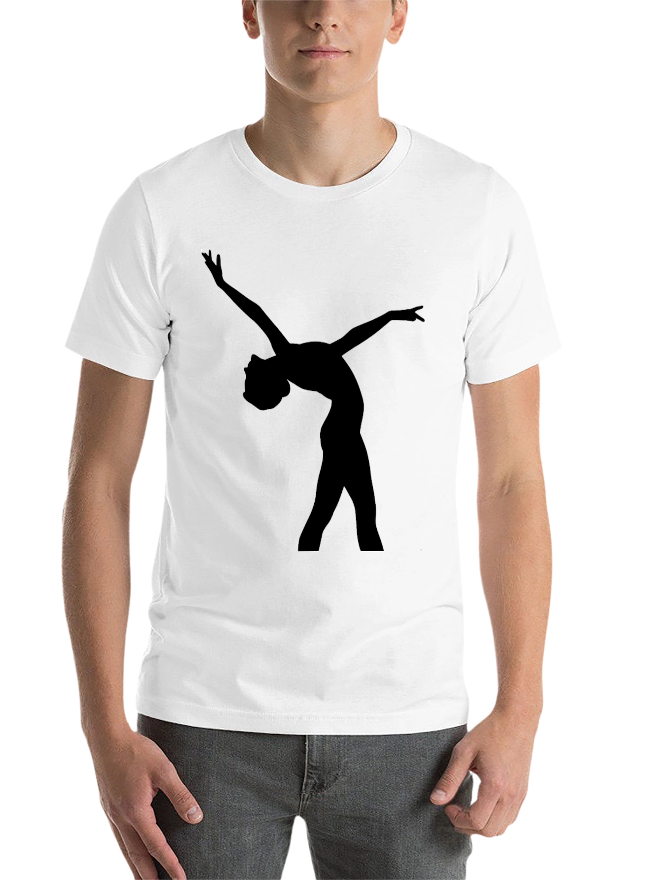 Black Black Dancer Silhouette Graphic Tee - Unisex view 14