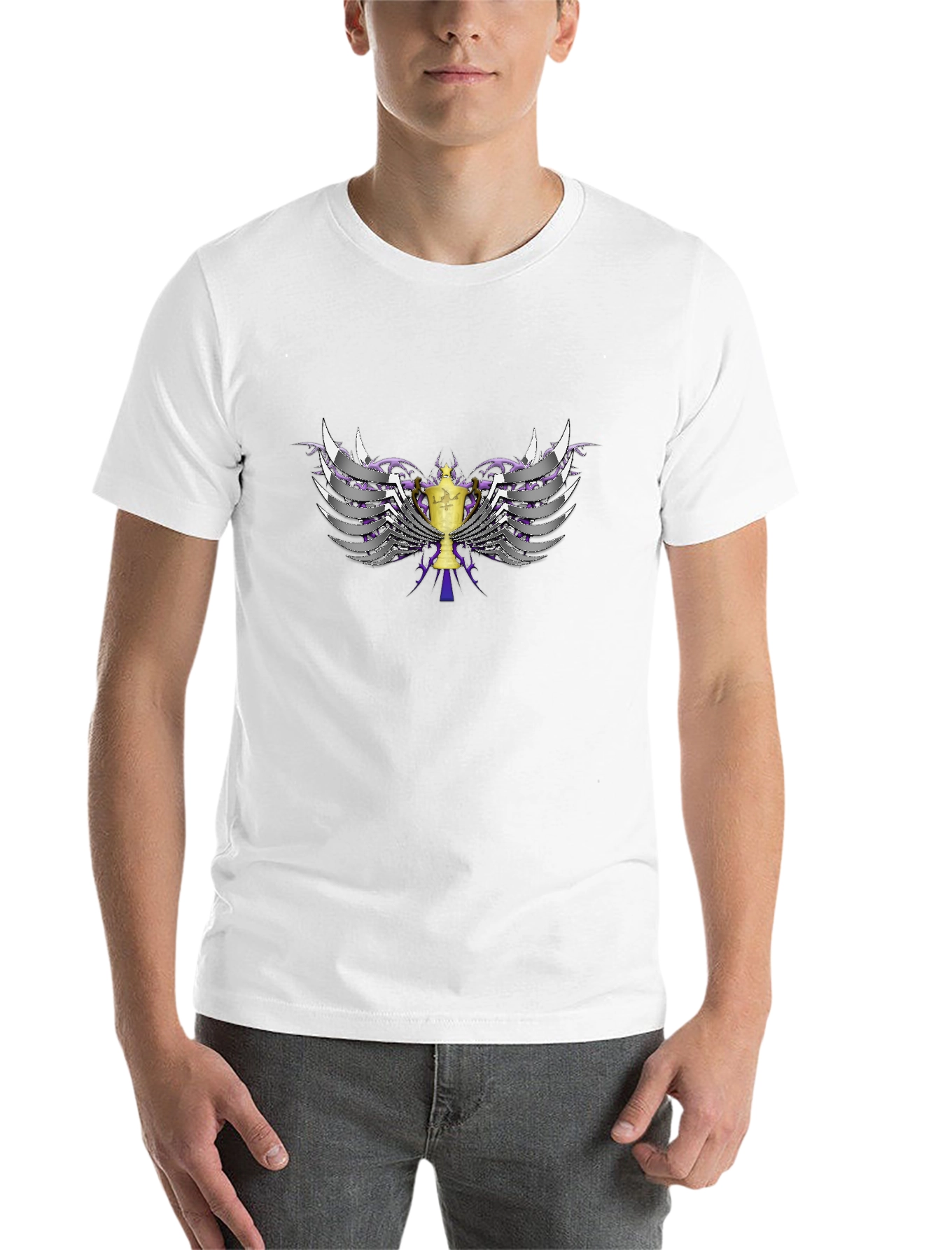 Black Winged Trophy Black T-Shirt view 14