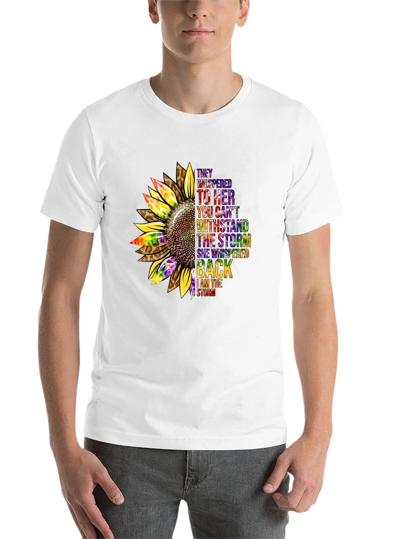 Black Sunflower Inspirational T-Shirt -  They Whispered view 14