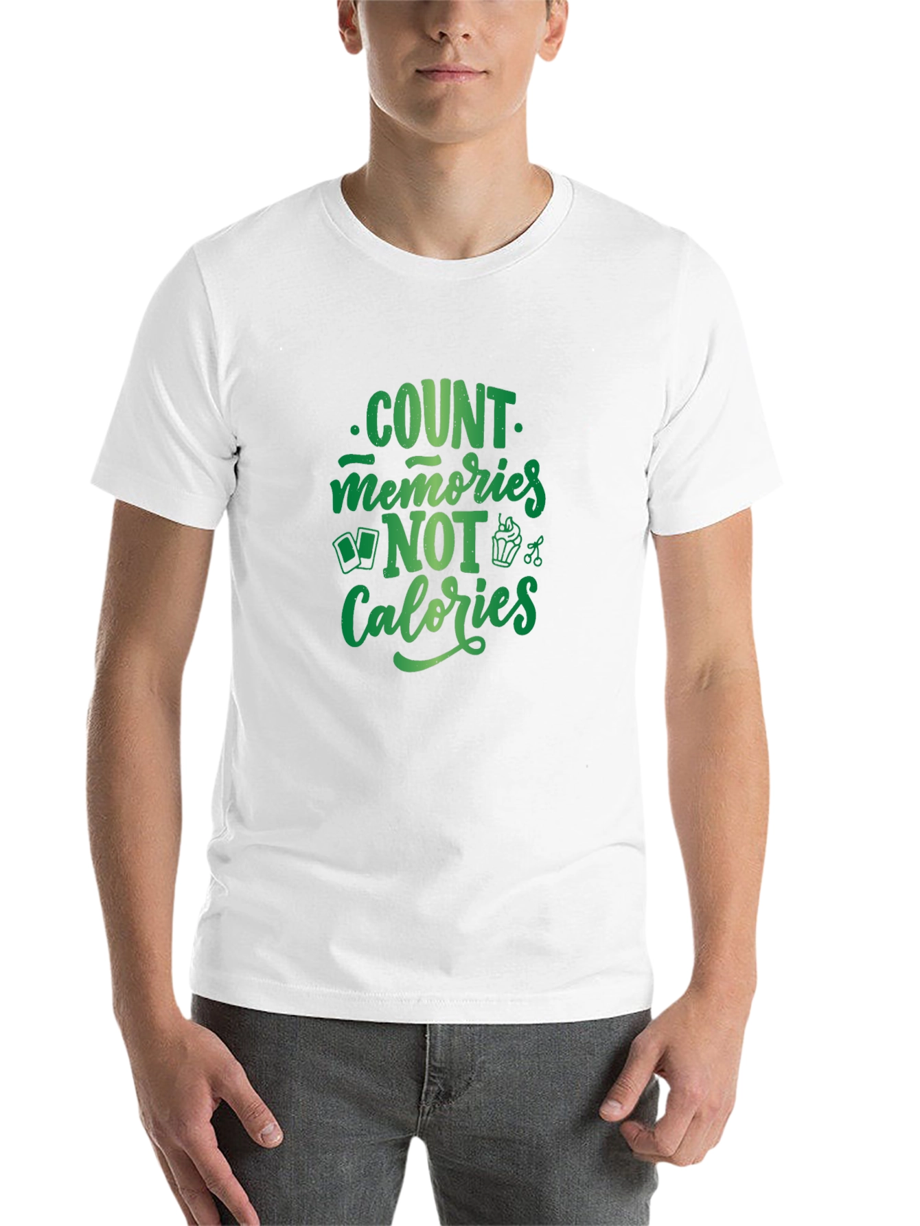 Black Count Memories Not Calories T-Shirt view 14