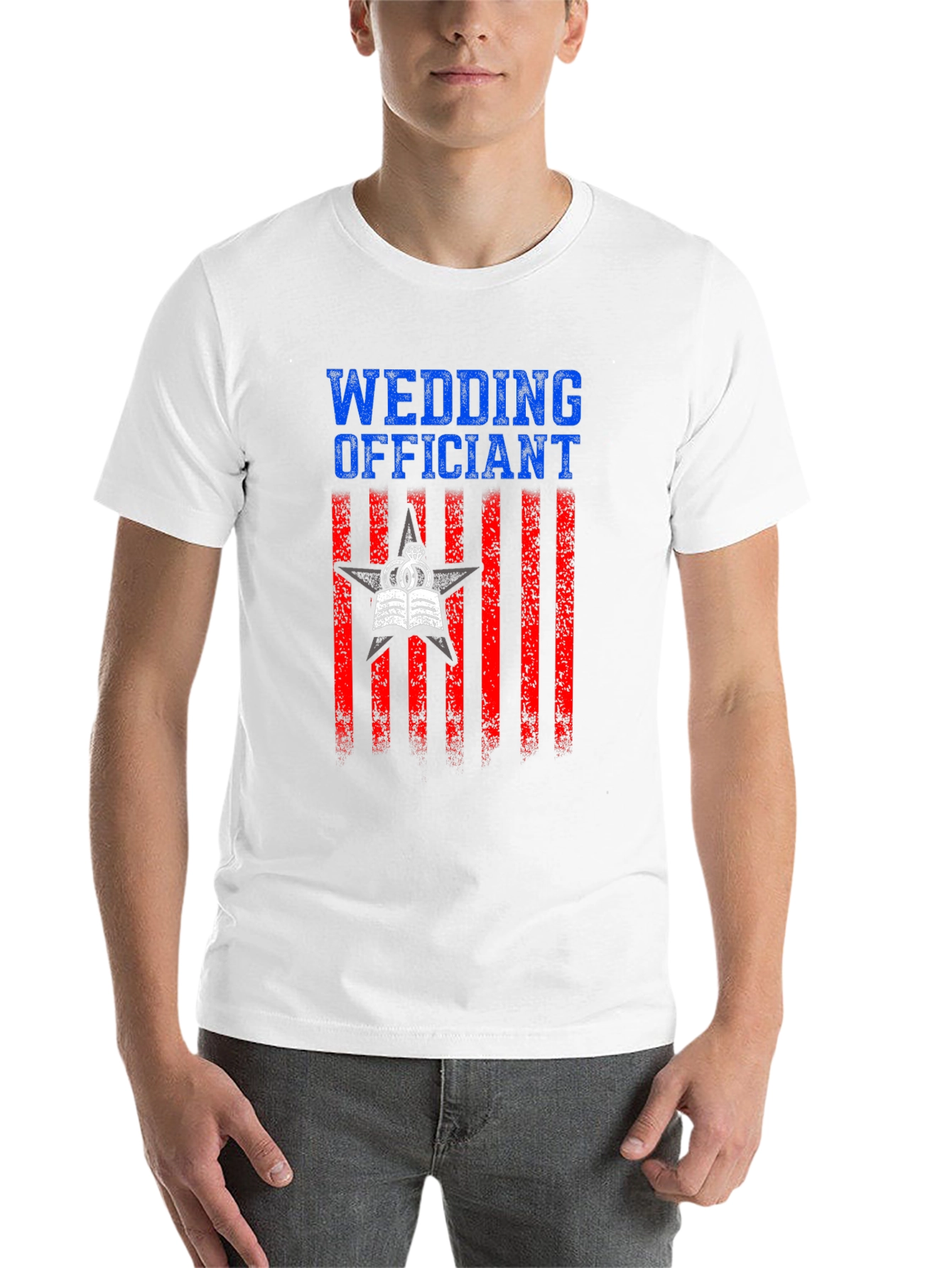 Black Wedding Officiant Graphic T-Shirt view 14
