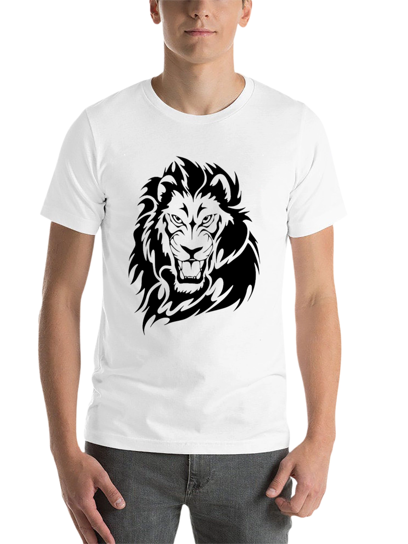 Black Black Lion Graphic Tee - Men's Fashion view 14