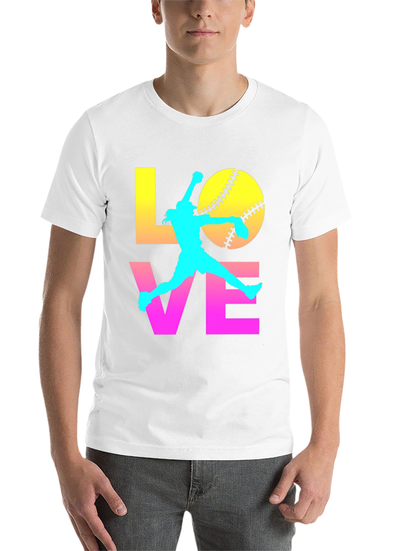 Black Softball Love Graphic Tee view 14