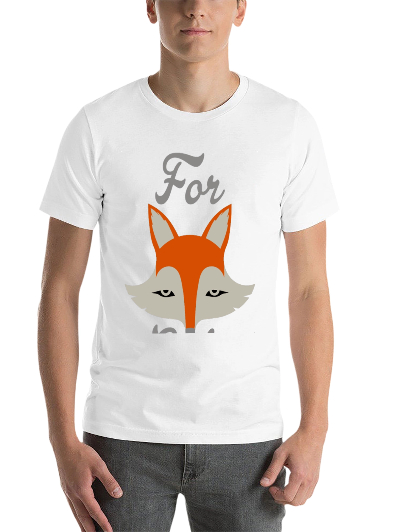 Black Funny Fox Graphic T-Shirt - Unisex Cotton Tee view 14