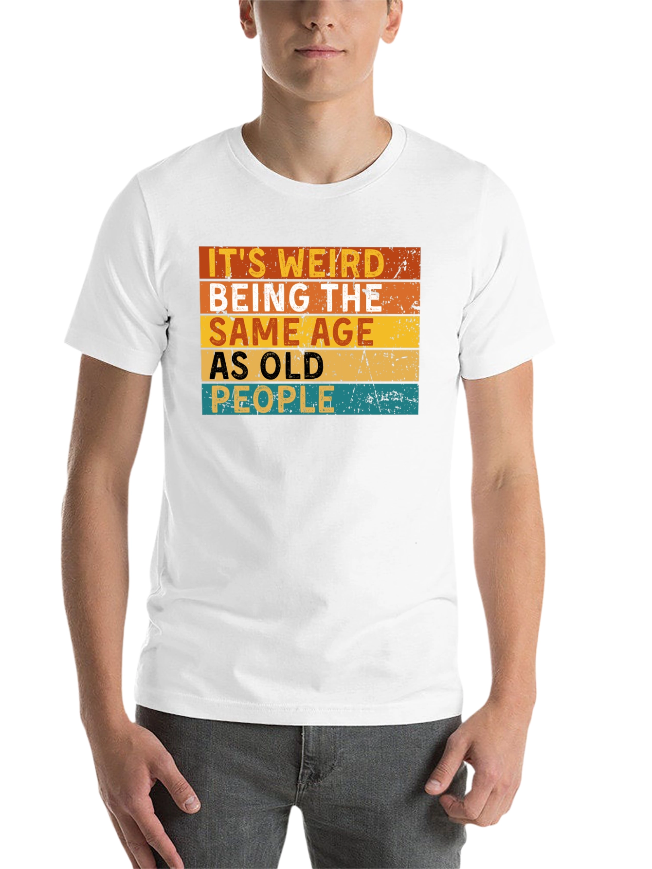 Black It's Weird Being The Same Age As Old People T-Shirt view 14