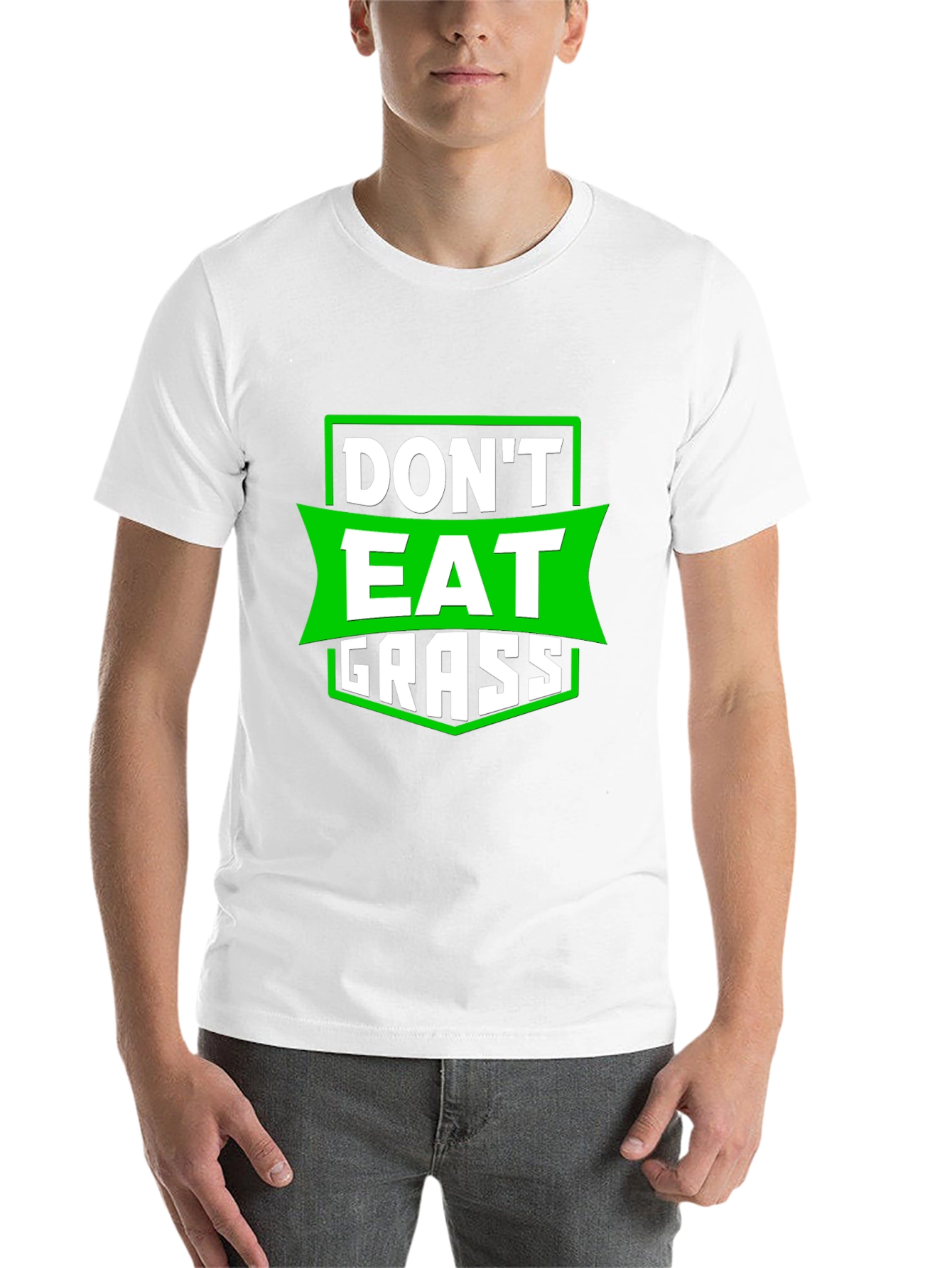 Black Don't Eat Grass Funny Graphic T-Shirt view 14