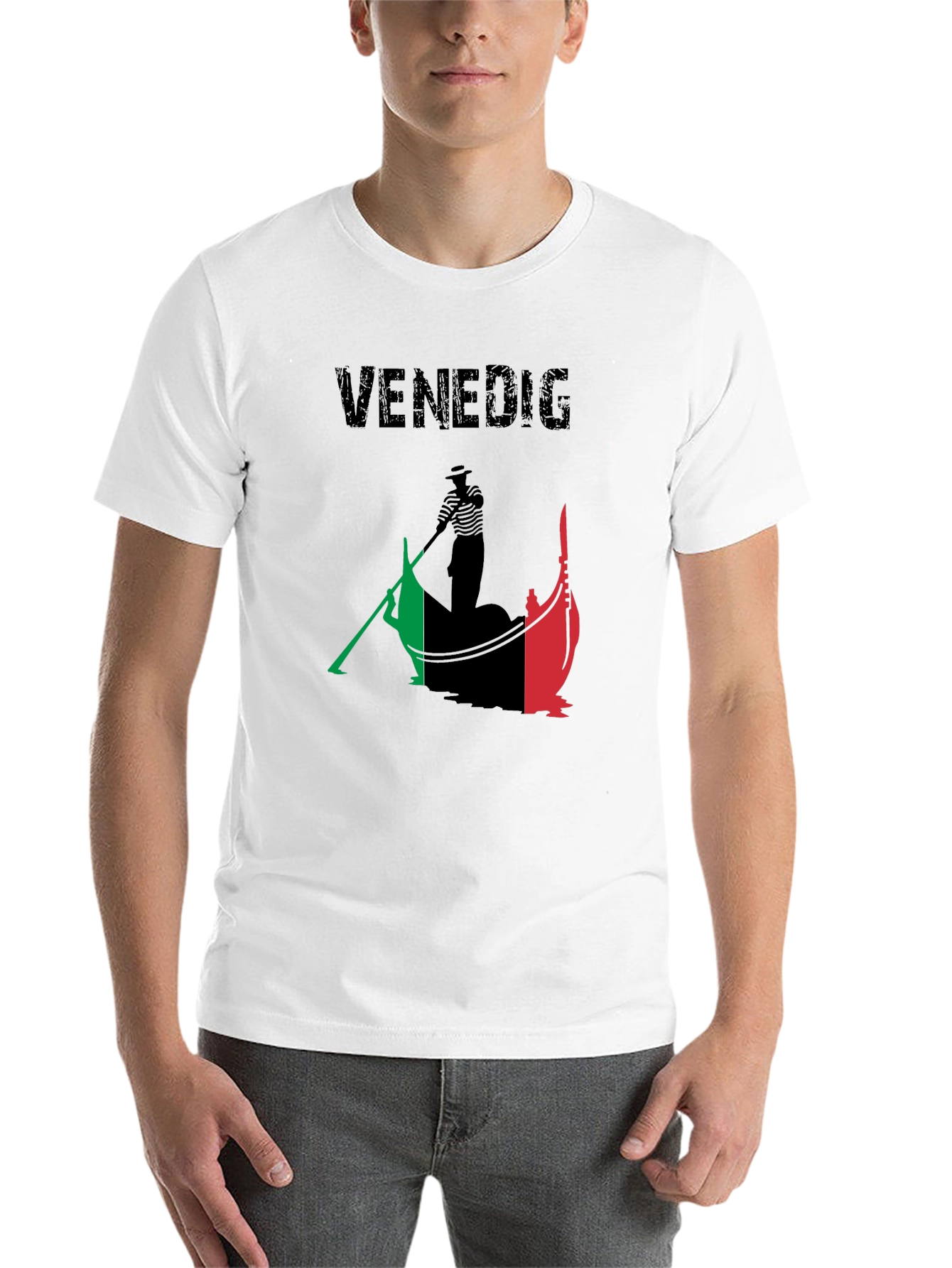 Black Venice Italy Gondola T-Shirt view 14