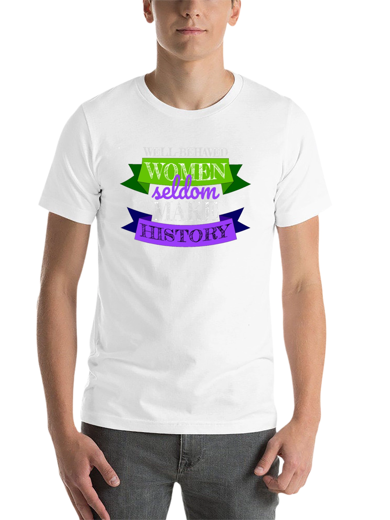 Black Well-Behaved Women Seldon Make History T-Shirt view 14