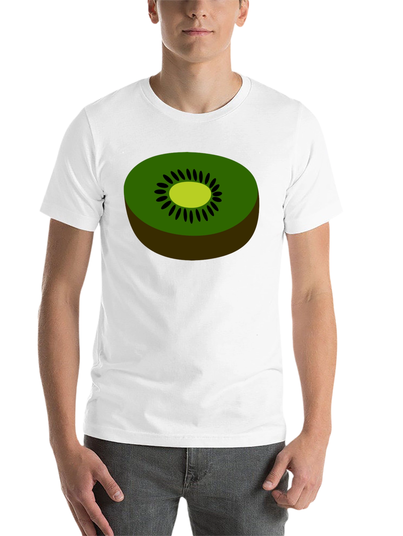 Black Kiwi Fruit Graphic Tee - Novelty Food Shirt view 14