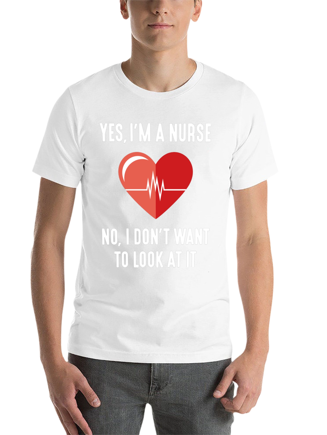 Black Yes, I'm A Nurse - Funny Graphic T-Shirt view 14