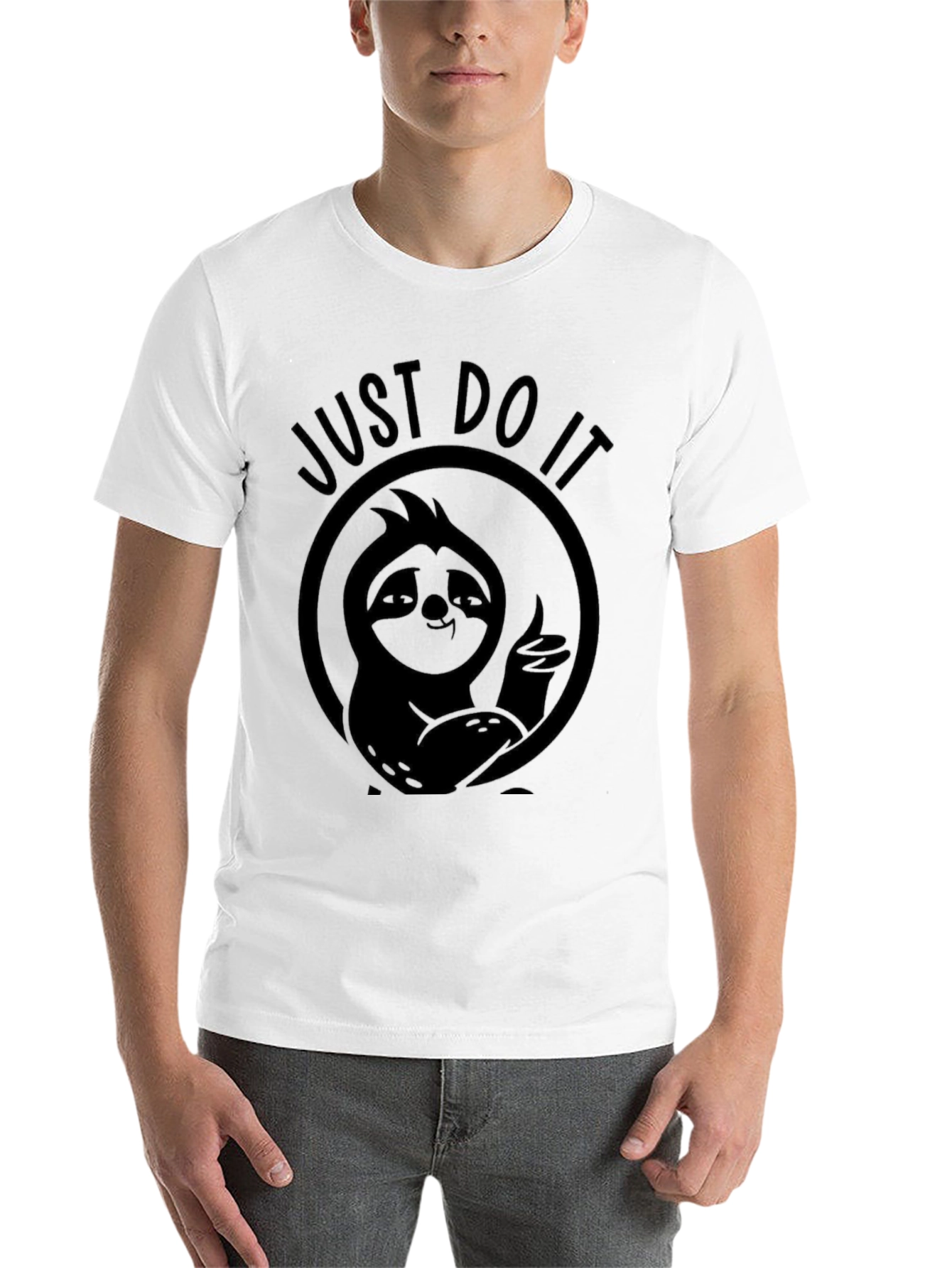 Black Just Do It Sloth T-Shirt view 14