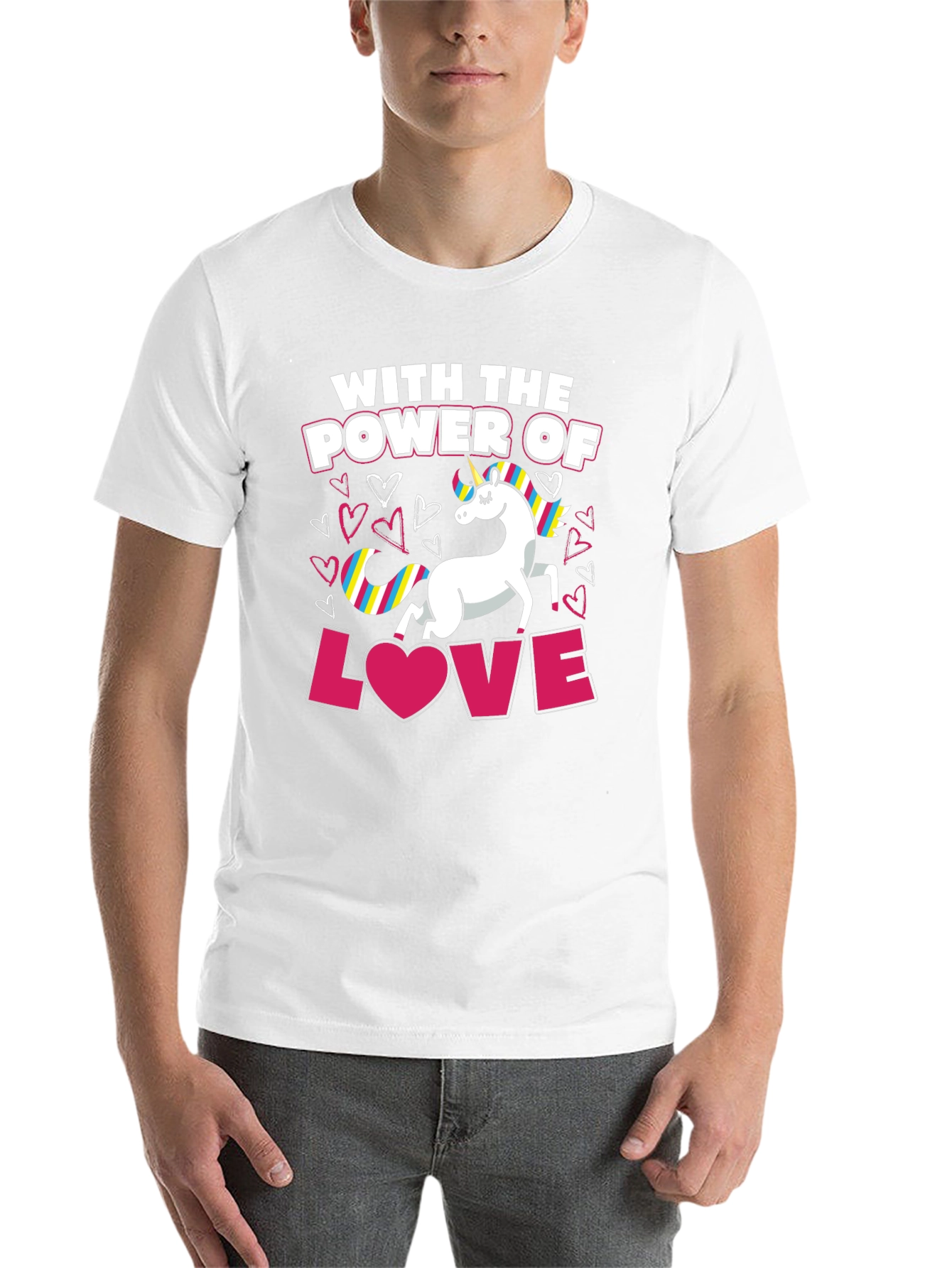 Black Unicorn Power of Love T-Shirt view 14