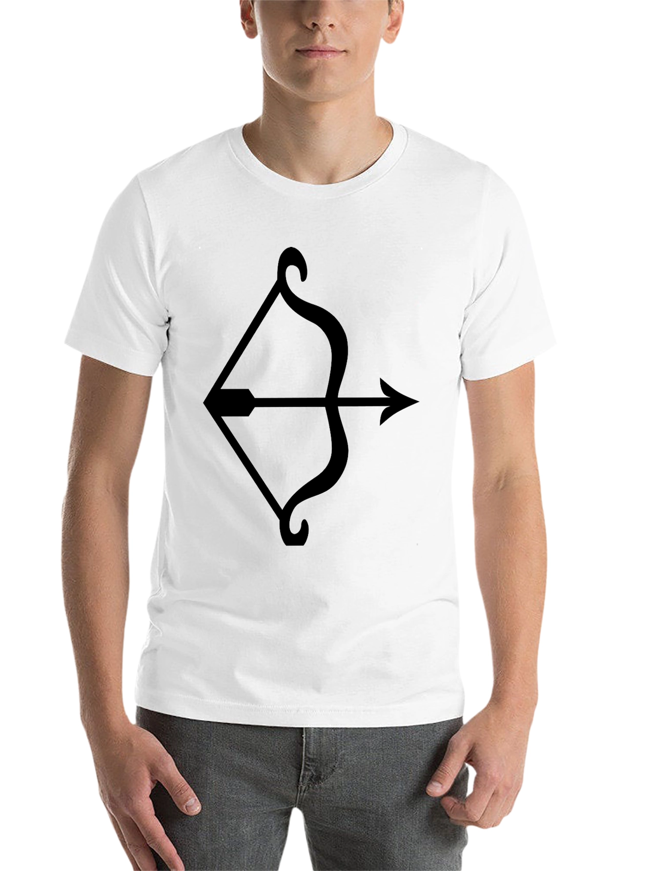 Black Archer Tee - Bow and Arrow Graphic T-Shirt view 14