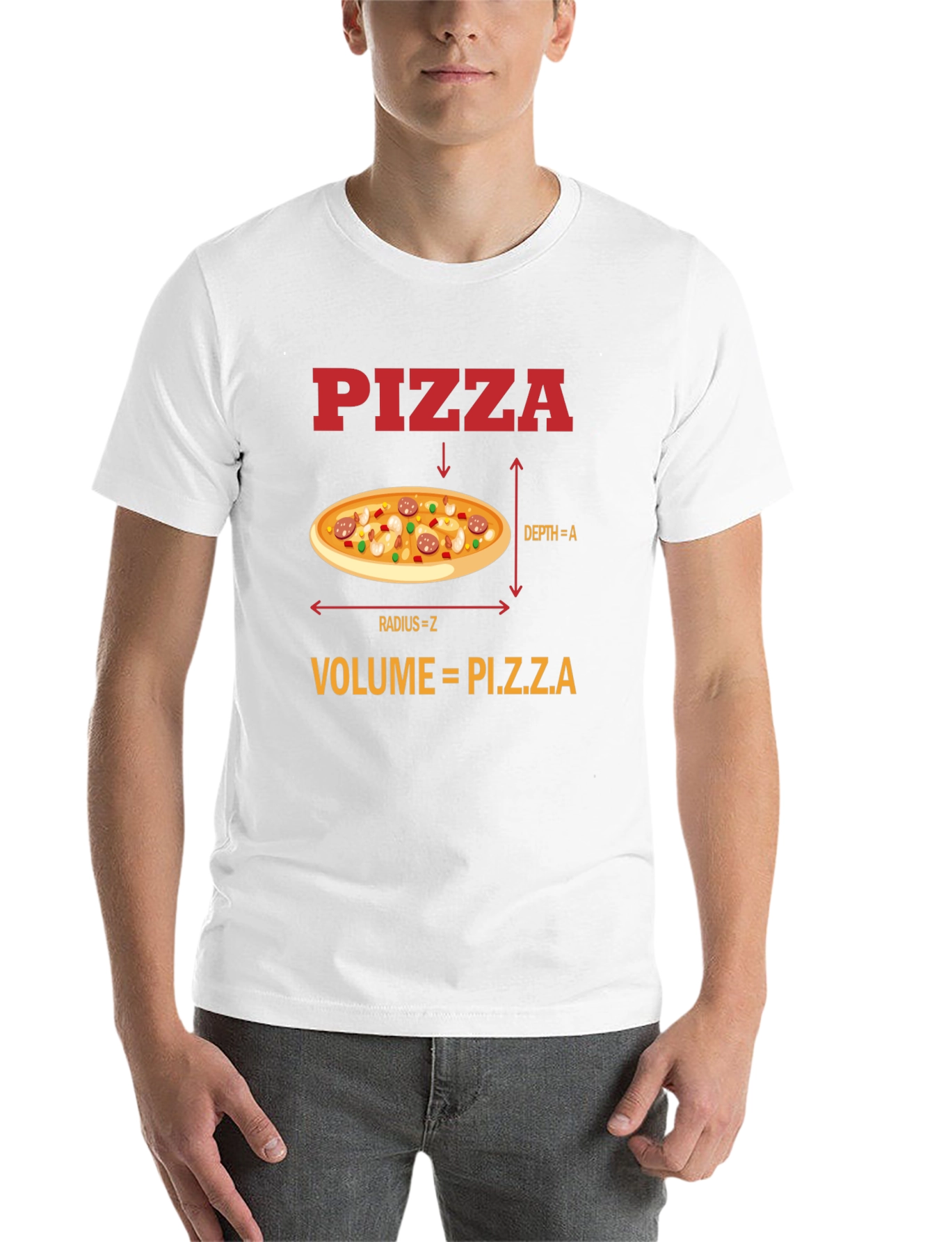 Black Pizza Volume Funny Math T-Shirt view 14