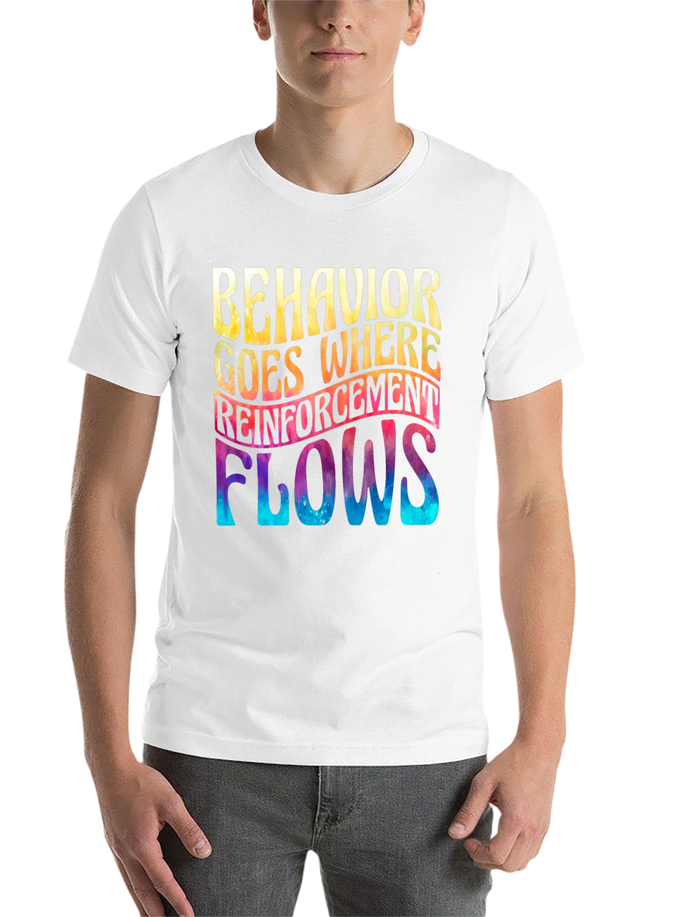Black Behavior Reinforcement Flows Graphic Tee view 14
