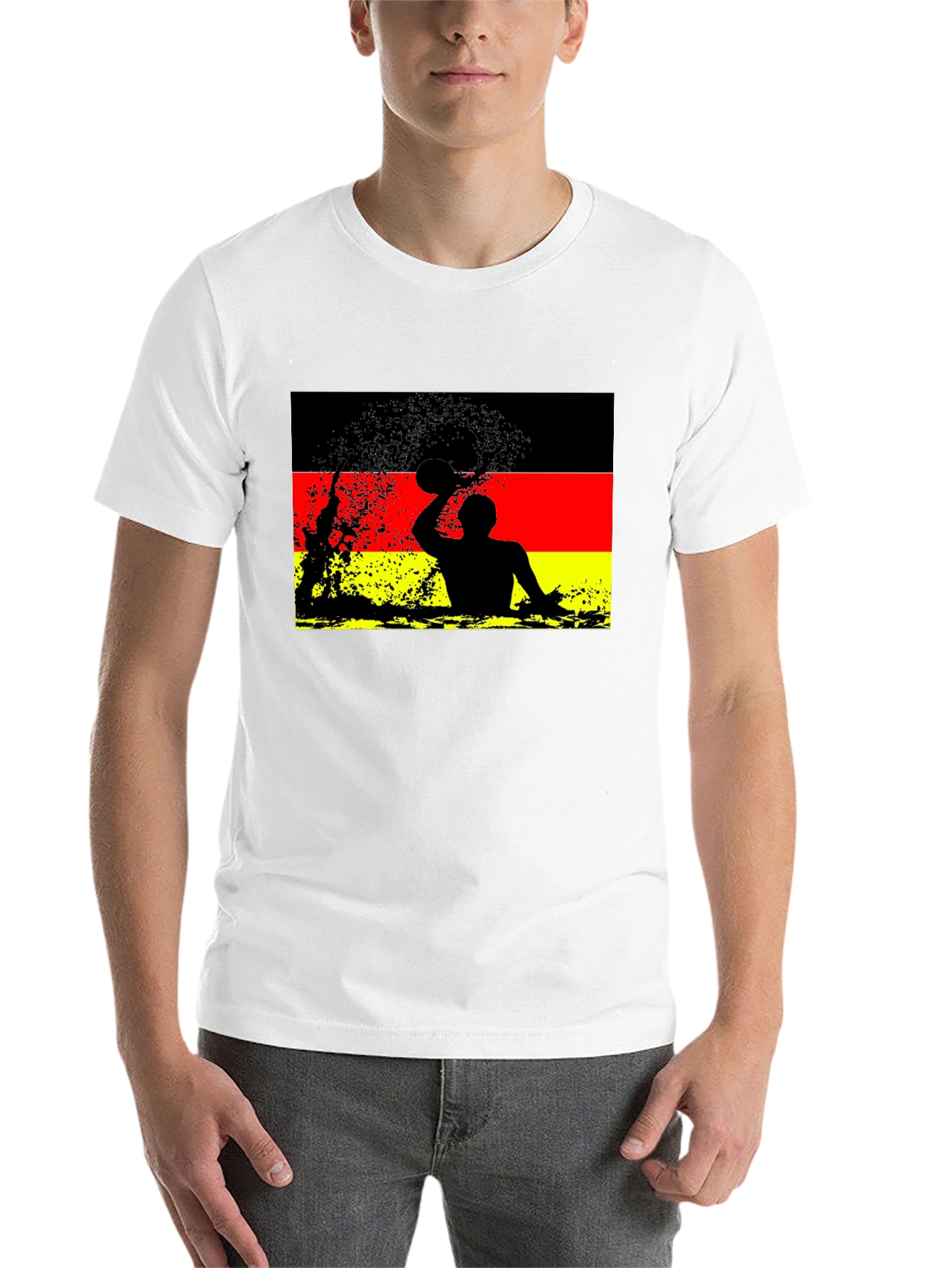 Black German Water Polo T-Shirt - Black view 14