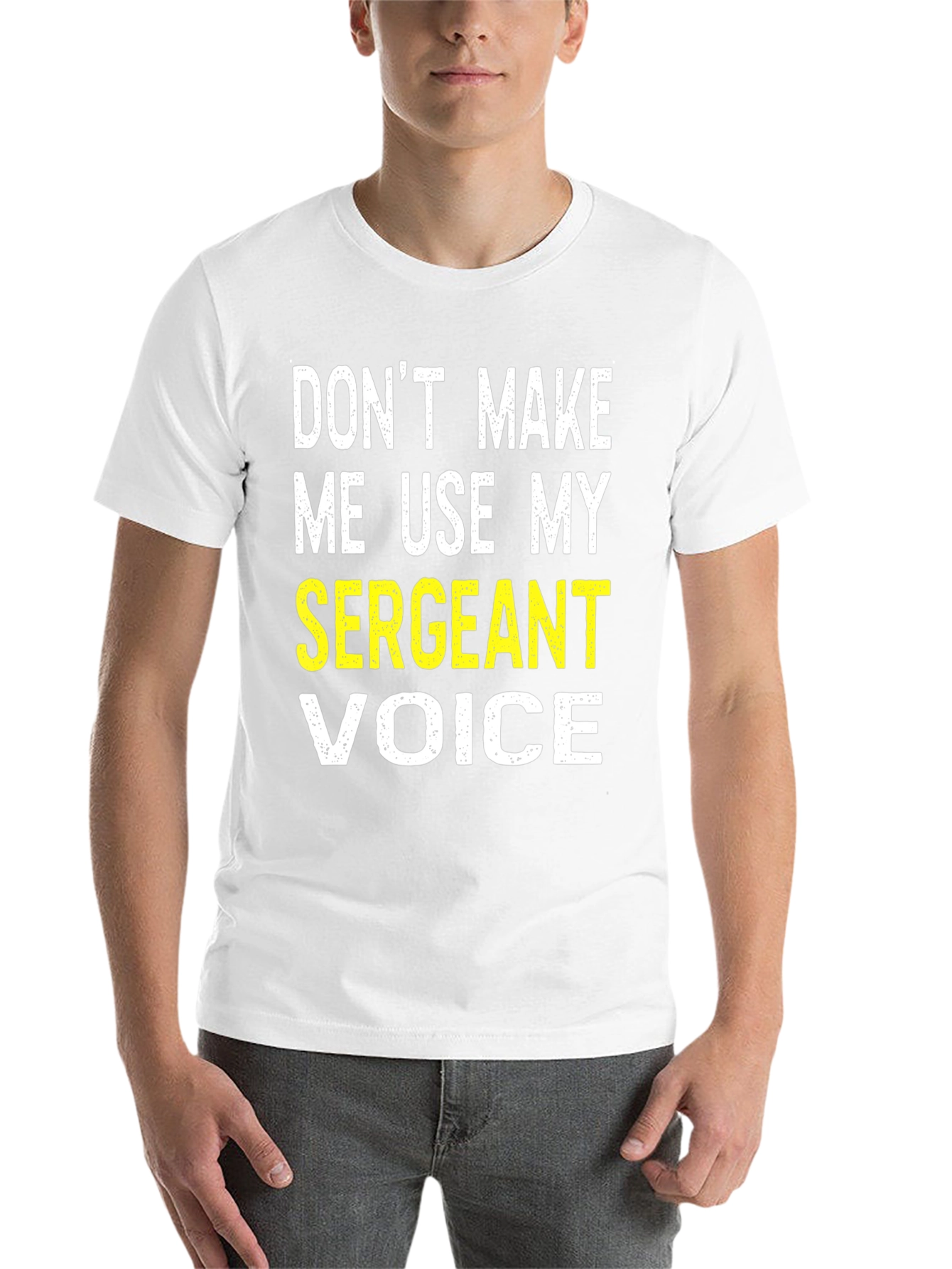 Black Sergeant Voice T-Shirt - Funny Military Humor Tee view 14