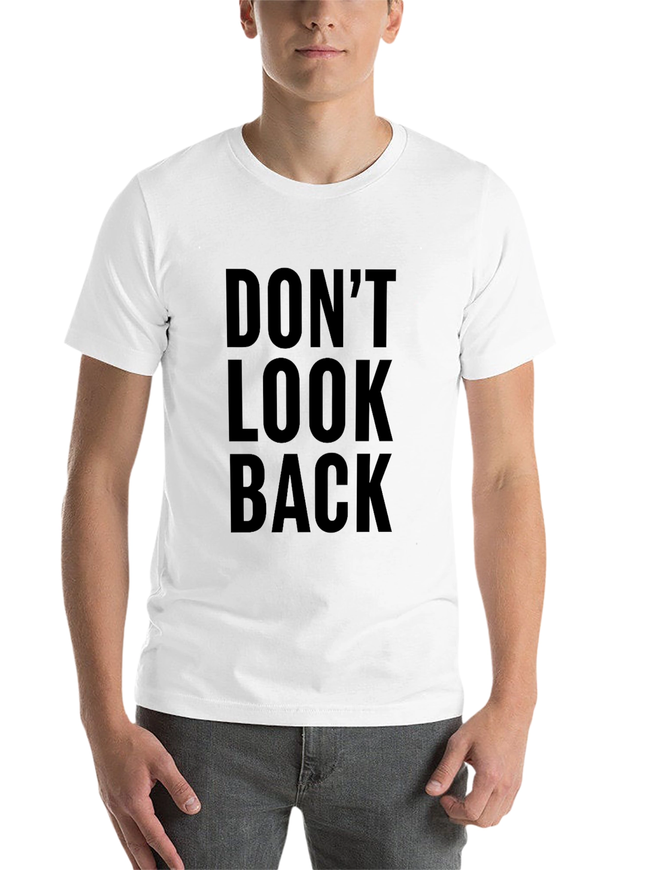 Black Don't Look Back Black Graphic T-Shirt view 14