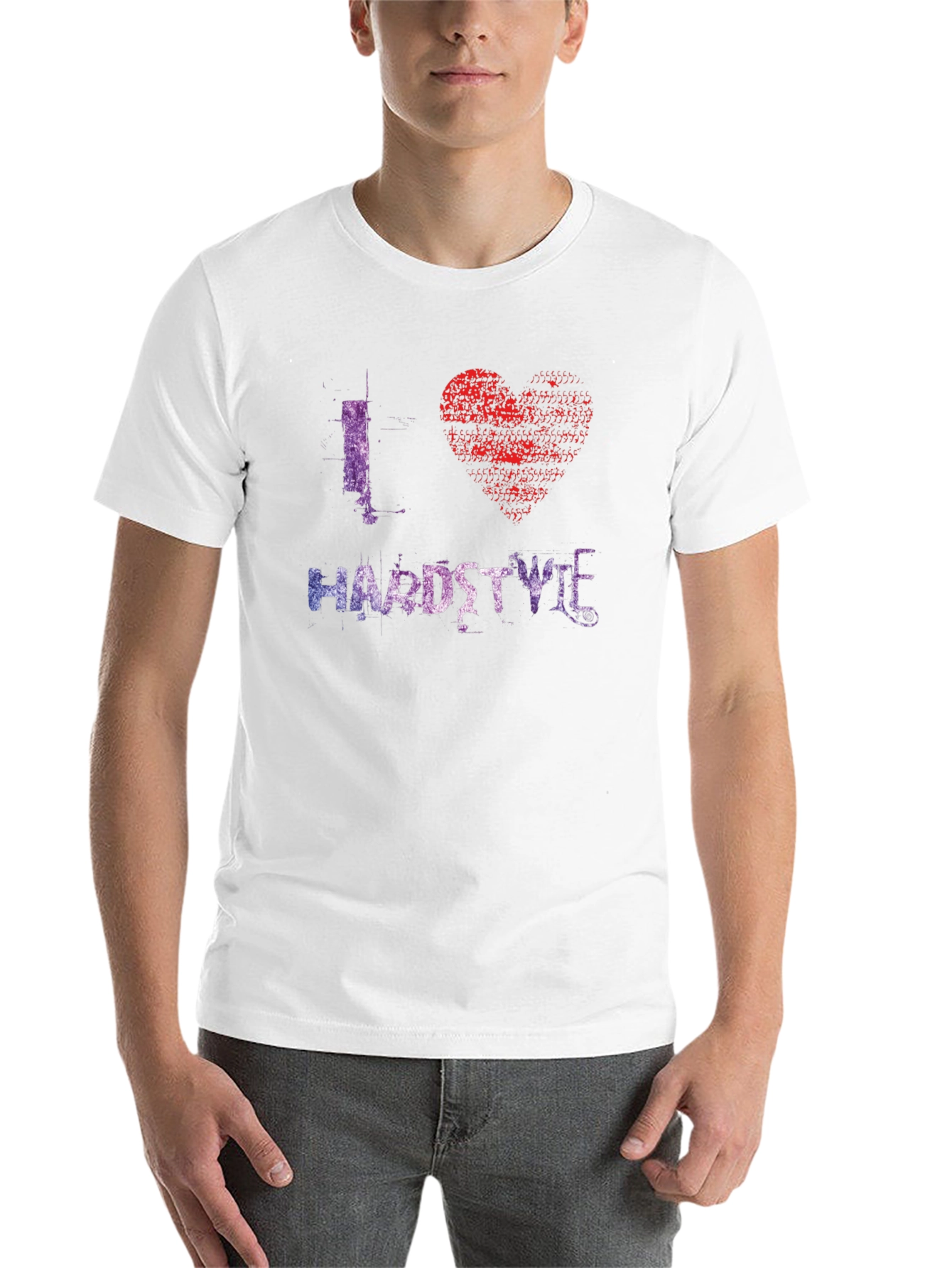Black I Heart Hardstyle Graphic Black T-Shirt view 14