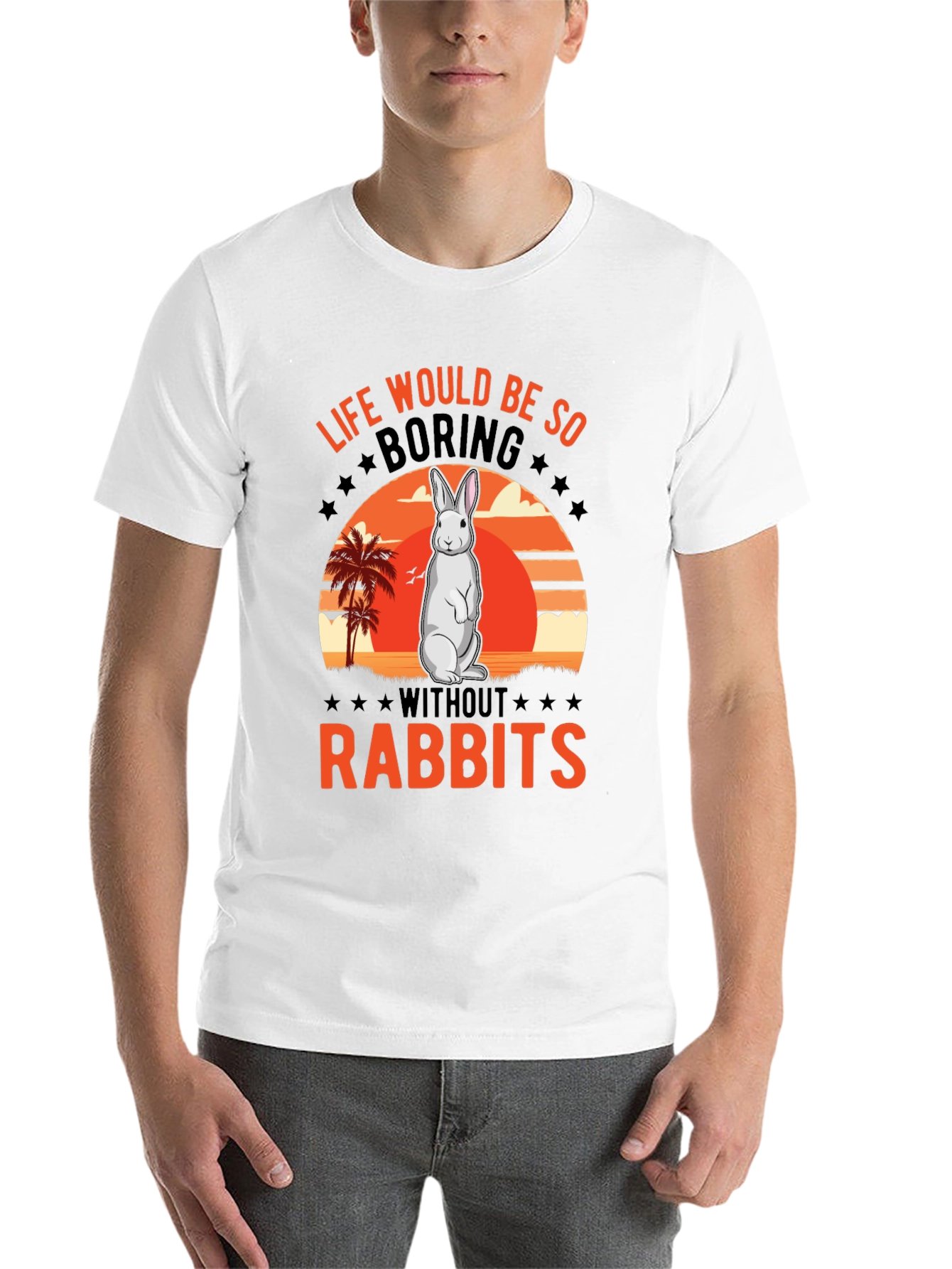 Black Rabbit Lover T-Shirt - Life Would Be So Boring view 14