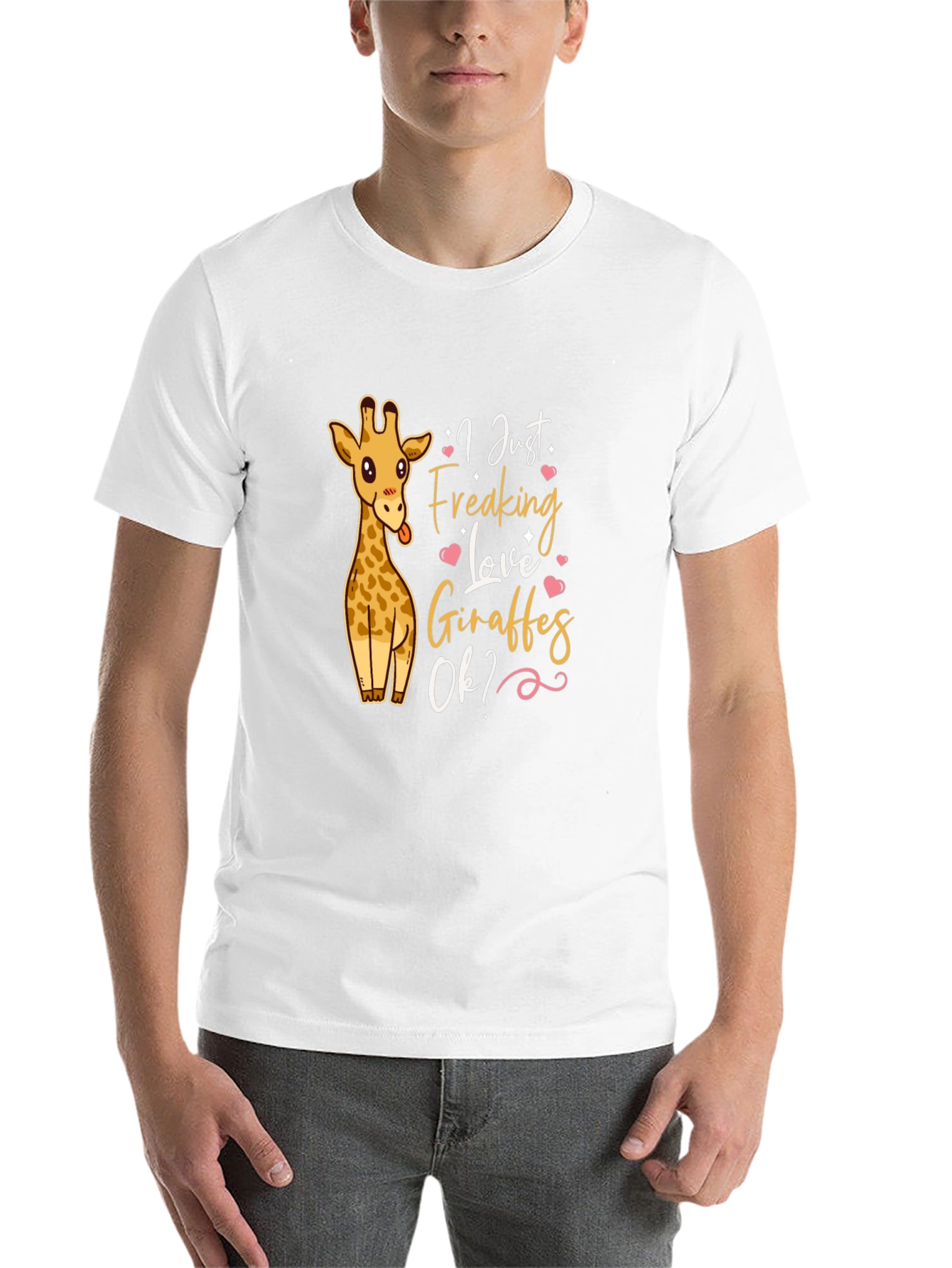 Black I Just Freaking Love Giraffes T-Shirt view 14