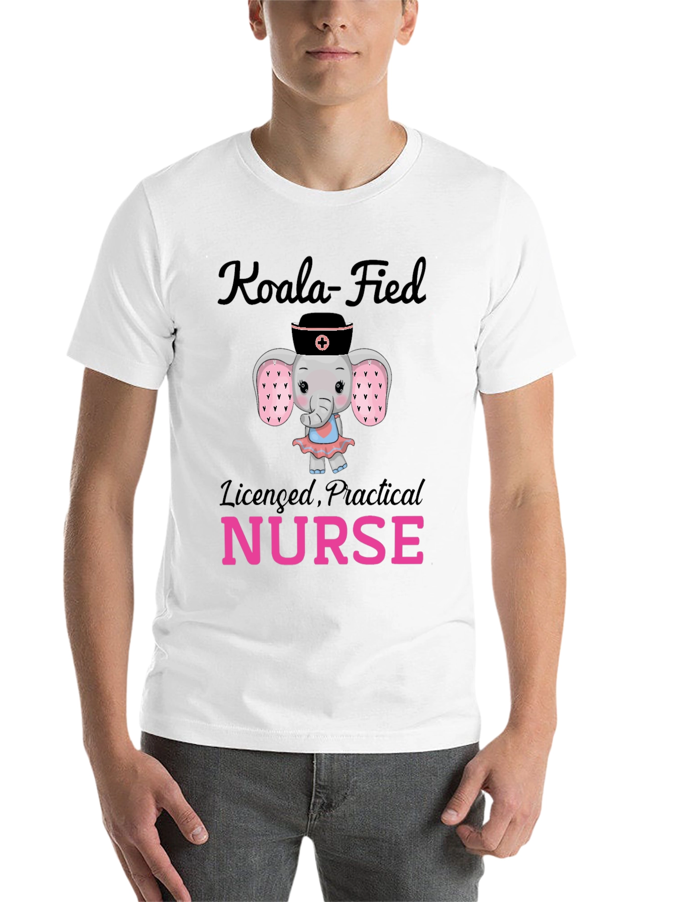 Black Koala-Fied Licensed Practical Nurse T-Shirt view 14