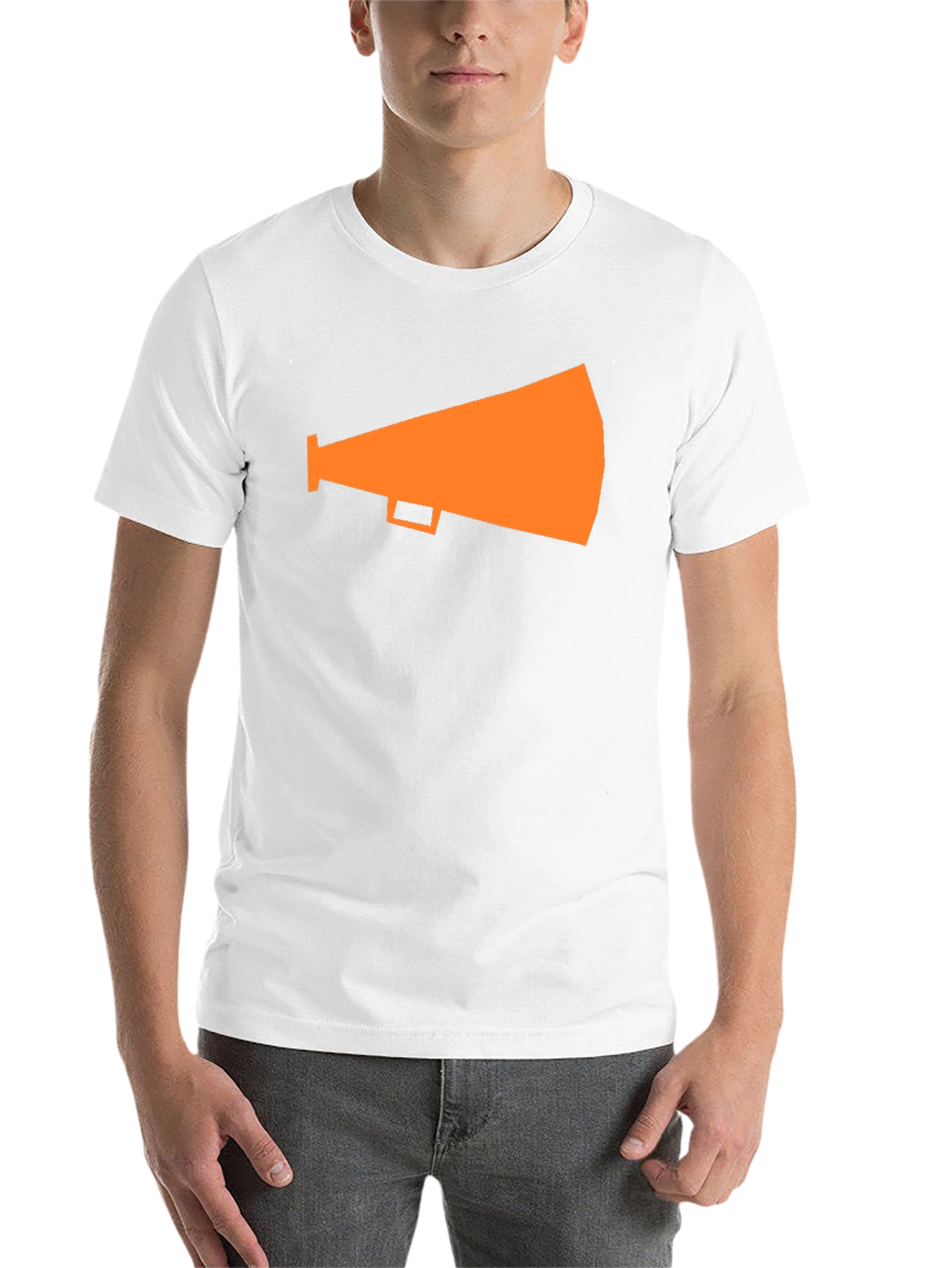 Black Orange Megaphone Graphic Tee - Black view 14