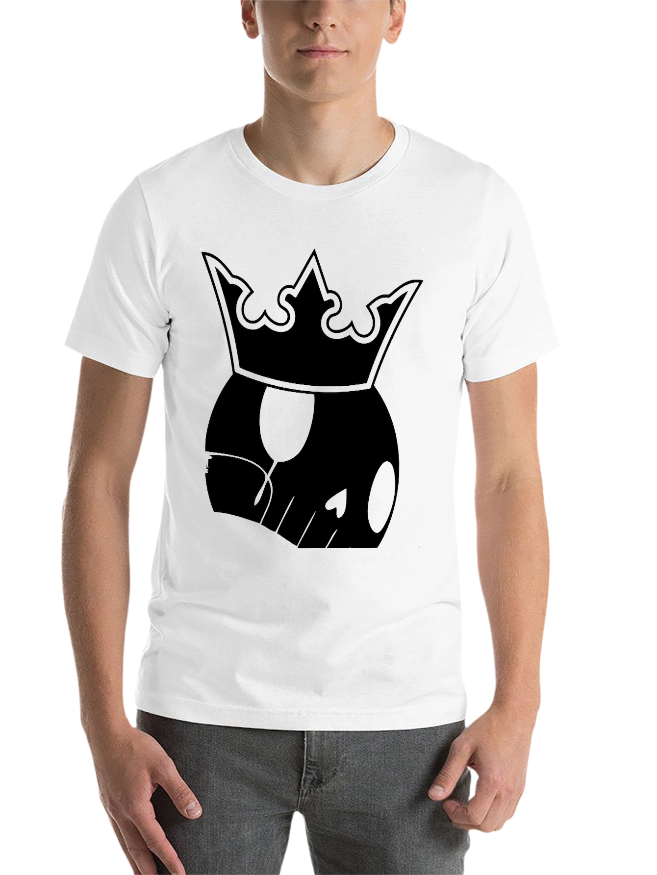 Black King Skull Graphic T-Shirt - Black view 14