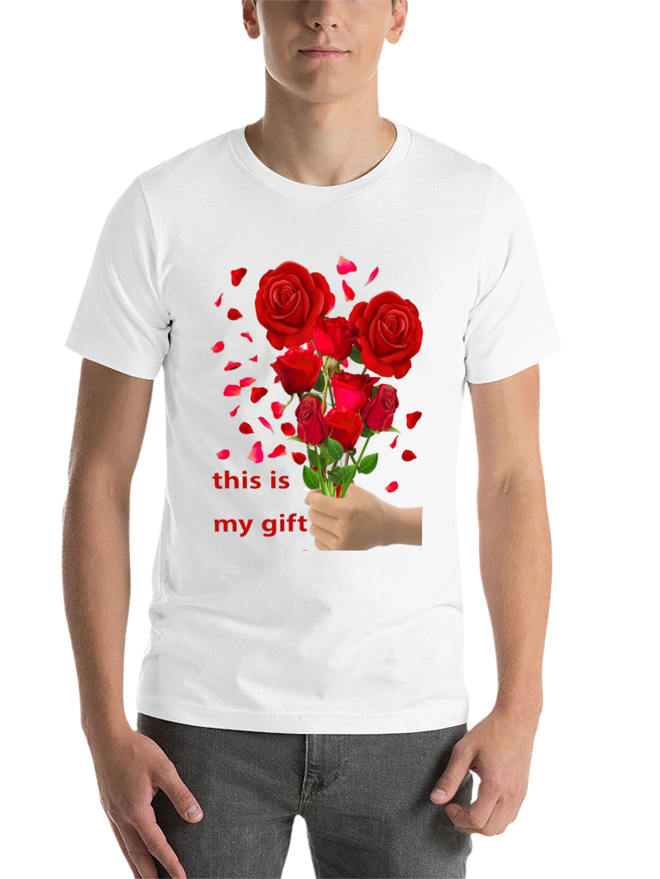 Black Red Roses Gift T-Shirt view 14
