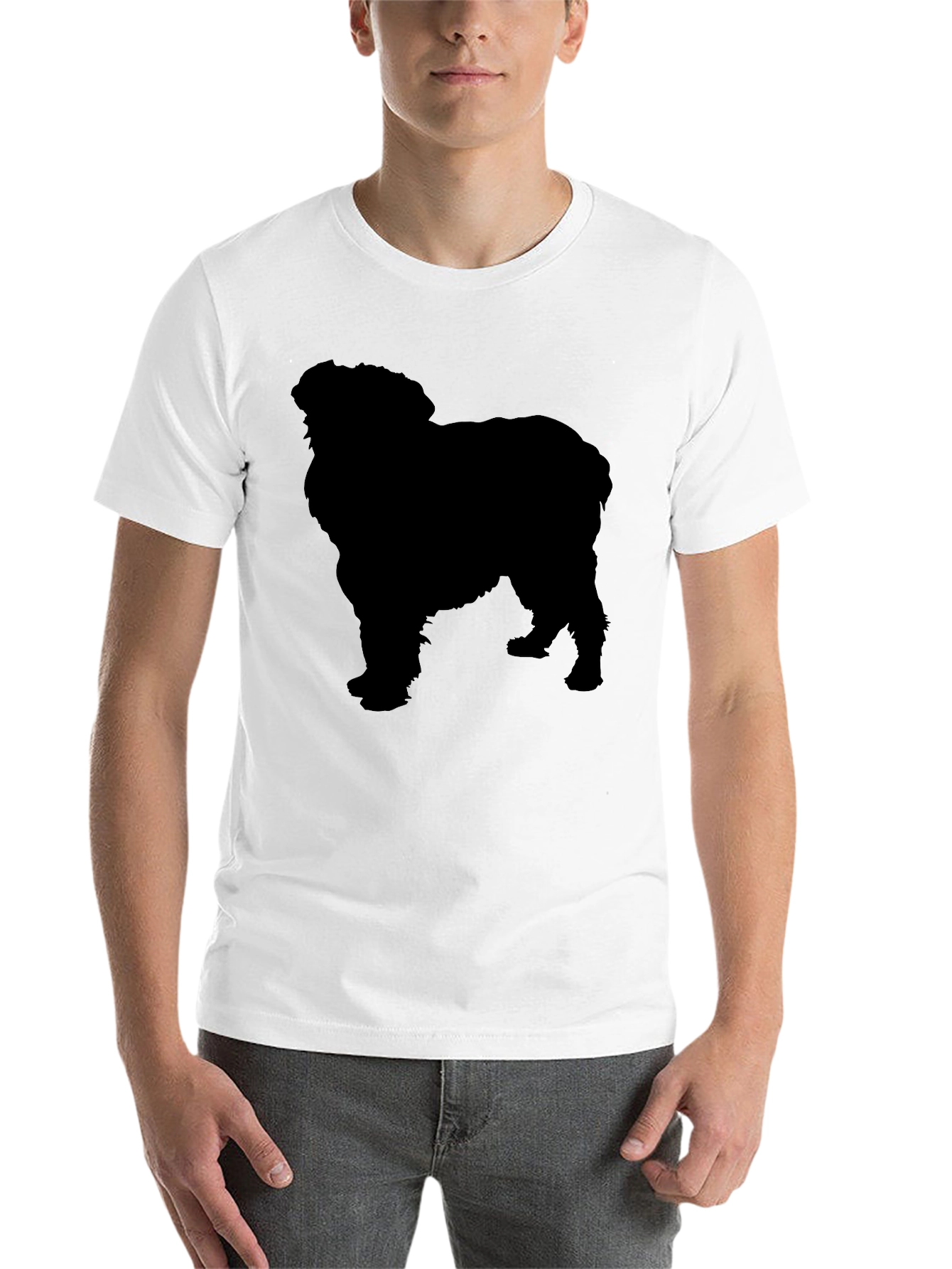 Black Black Dog Silhouette Graphic T-Shirt view 14