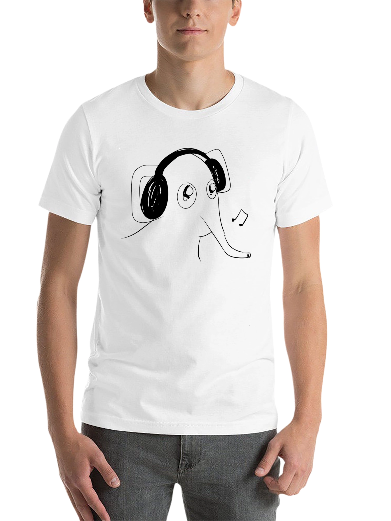 Black Elephant DJ T-Shirt - Soft Cotton Blend, Fun Graphic Tee view 14