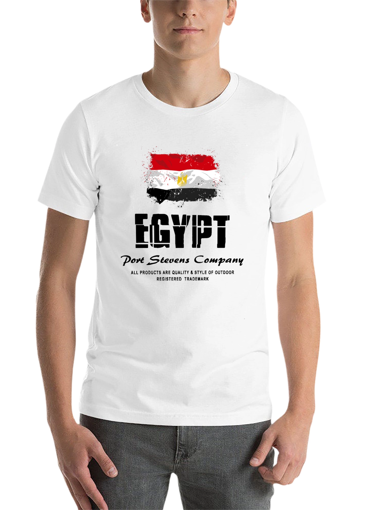 Black Egypt Flag Graphic Black T-Shirt view 14