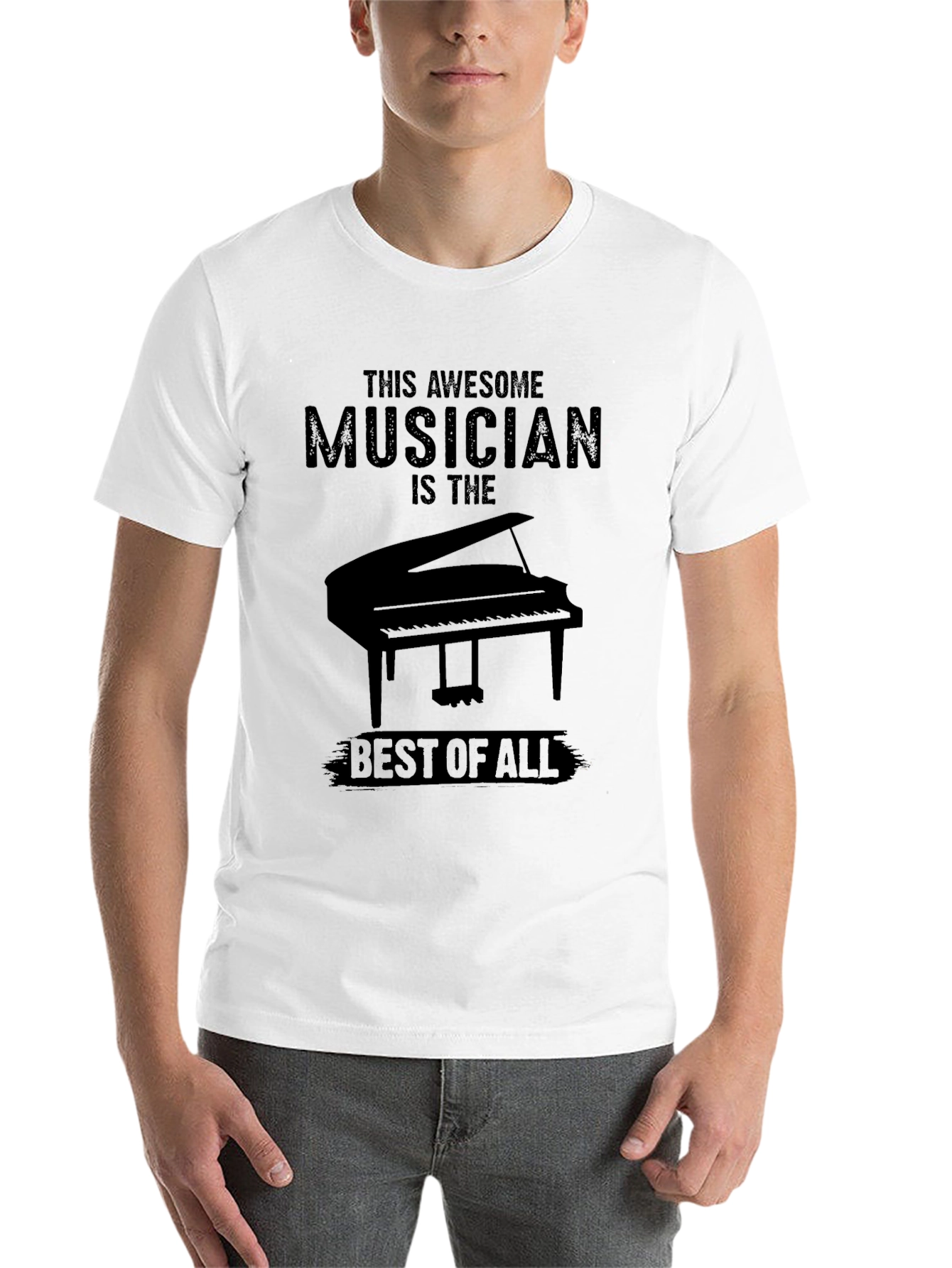 Black Awesome Musician Piano T-Shirt view 14