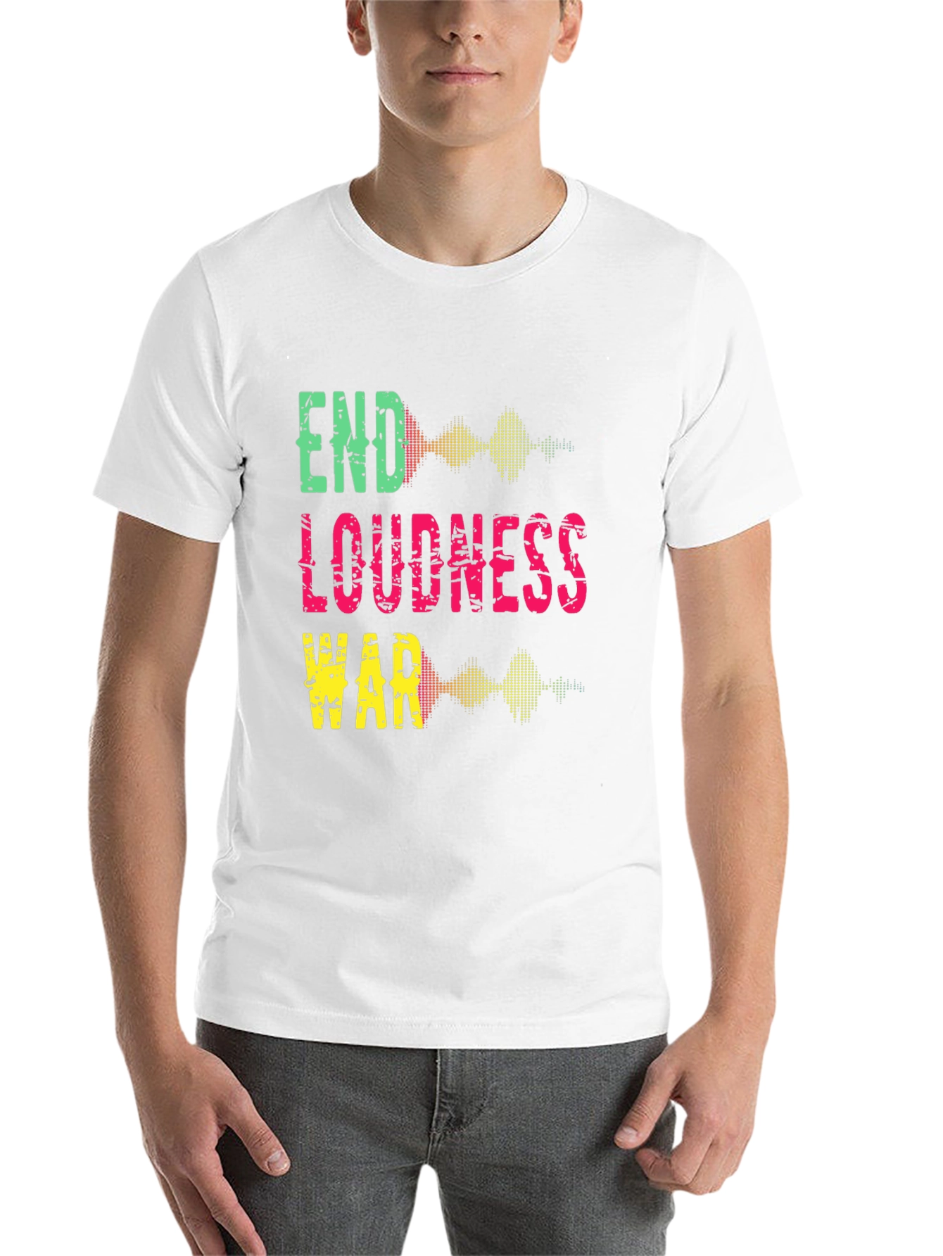 Black End Loudness War Graphic Tee - Black Cotton T-Shirt view 14